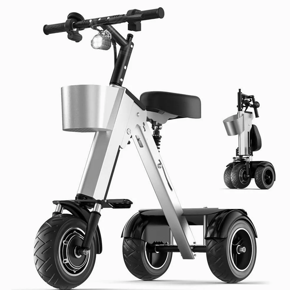 Patinete Eléctrico Eléctrico | Triciclo Eléctrico Plegable Ligero | Patinete Deportivo Golf | Triciclo Eléctrico para Adultos | Patinete Movilidad Plegable para Personas Mayores