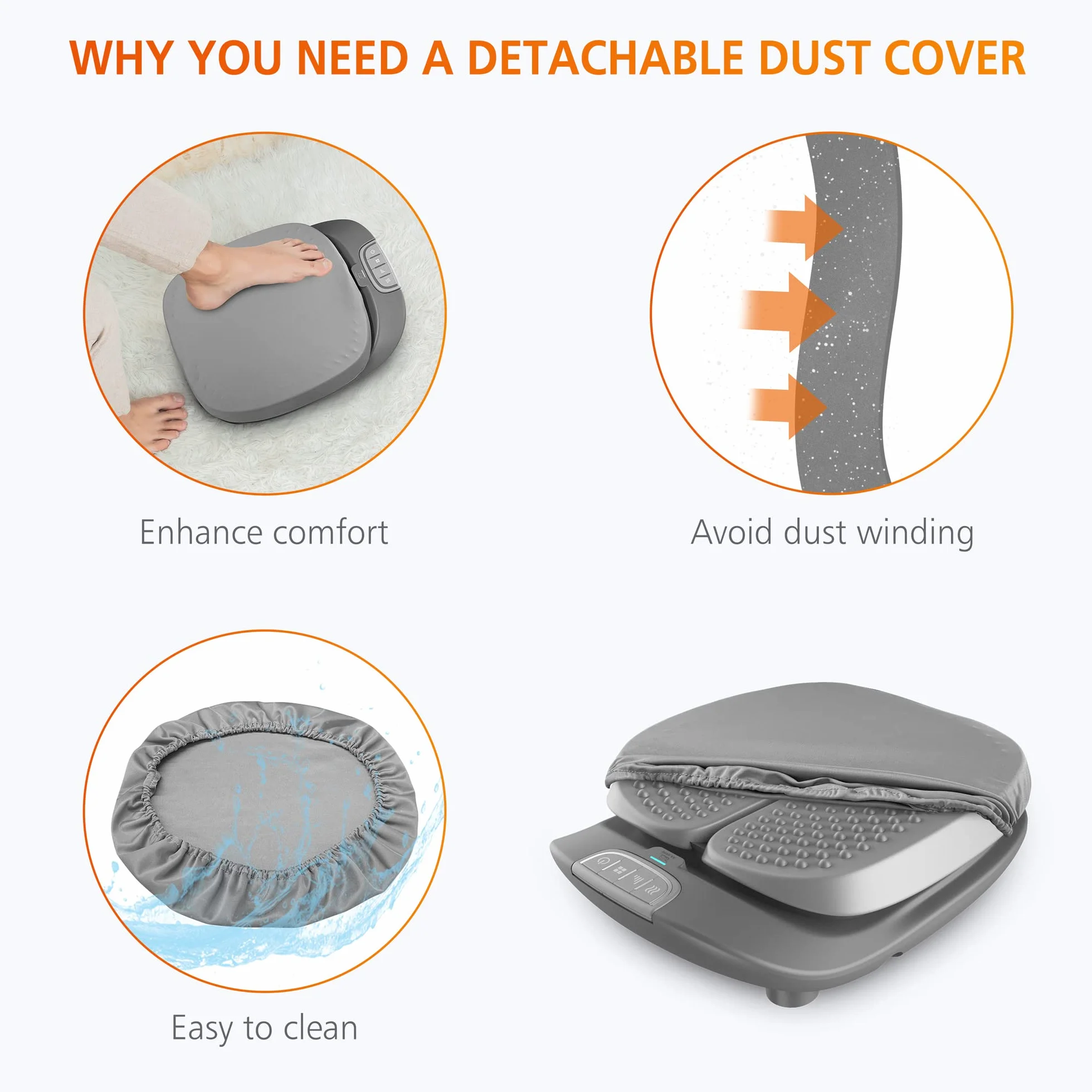 SNAILAX Masajeador de pies con calor y vibración control remoto eléctrico para circulación fascitis plantar alivio dolor