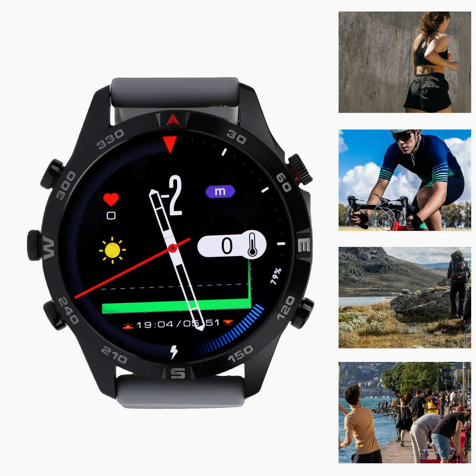 SUNGOOYUE Reloj Inteligente, Reloj de Buceo Inteligente a Prueba de Agua con Sensor de Profundidad de 100 M Duración de la Batería Pantalla de 1,43 Pulgadas para Buceo, Snorkel, Natación,
