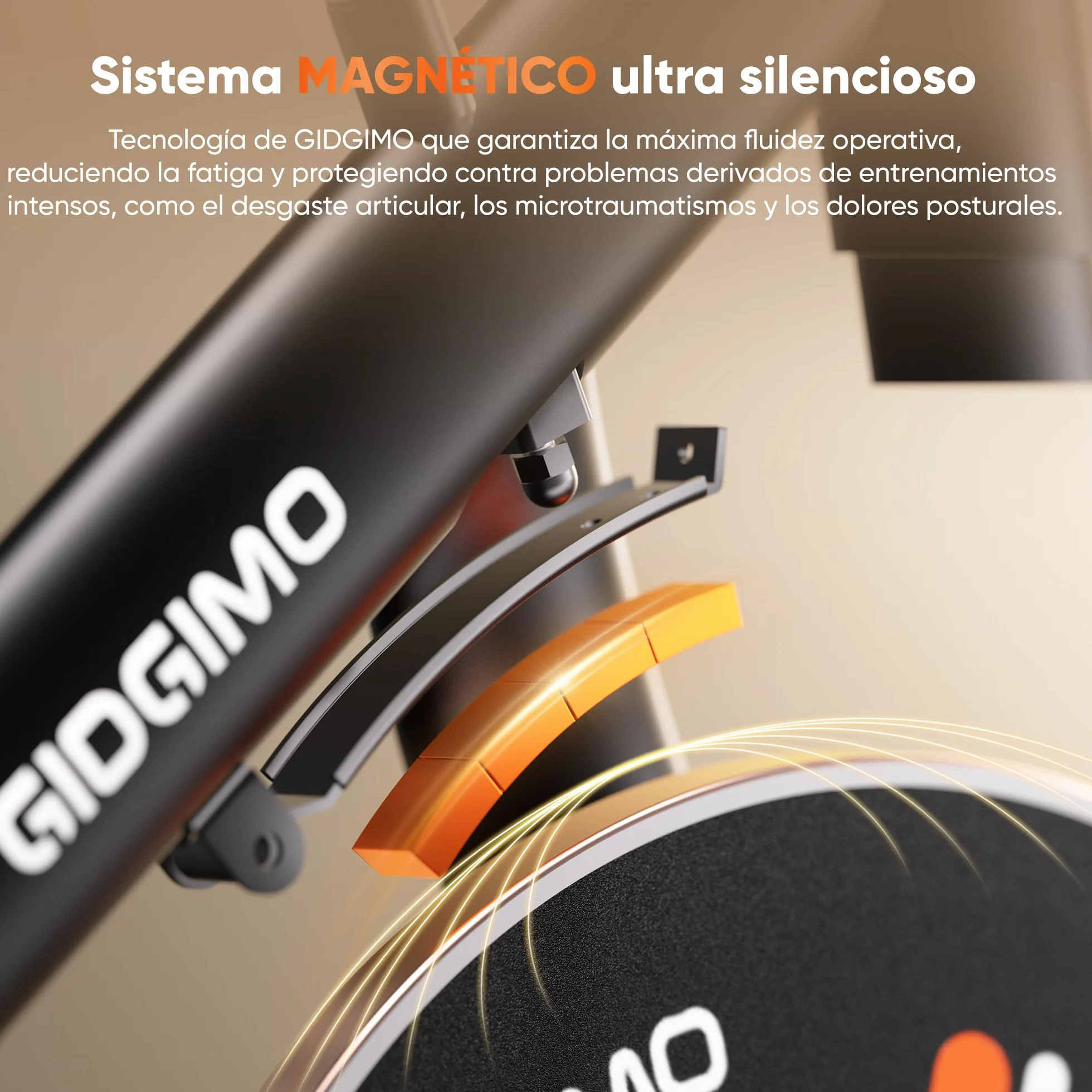 GIDGIMO 2026 Nuevo Bicicleta Estática Silenciosa para Casa con Resistencia Ajustable, Asiento Transpirable, Monitor LCD, Pulsómetro, Entrenamiento en Casa, Capacidad Máxima 150 kg