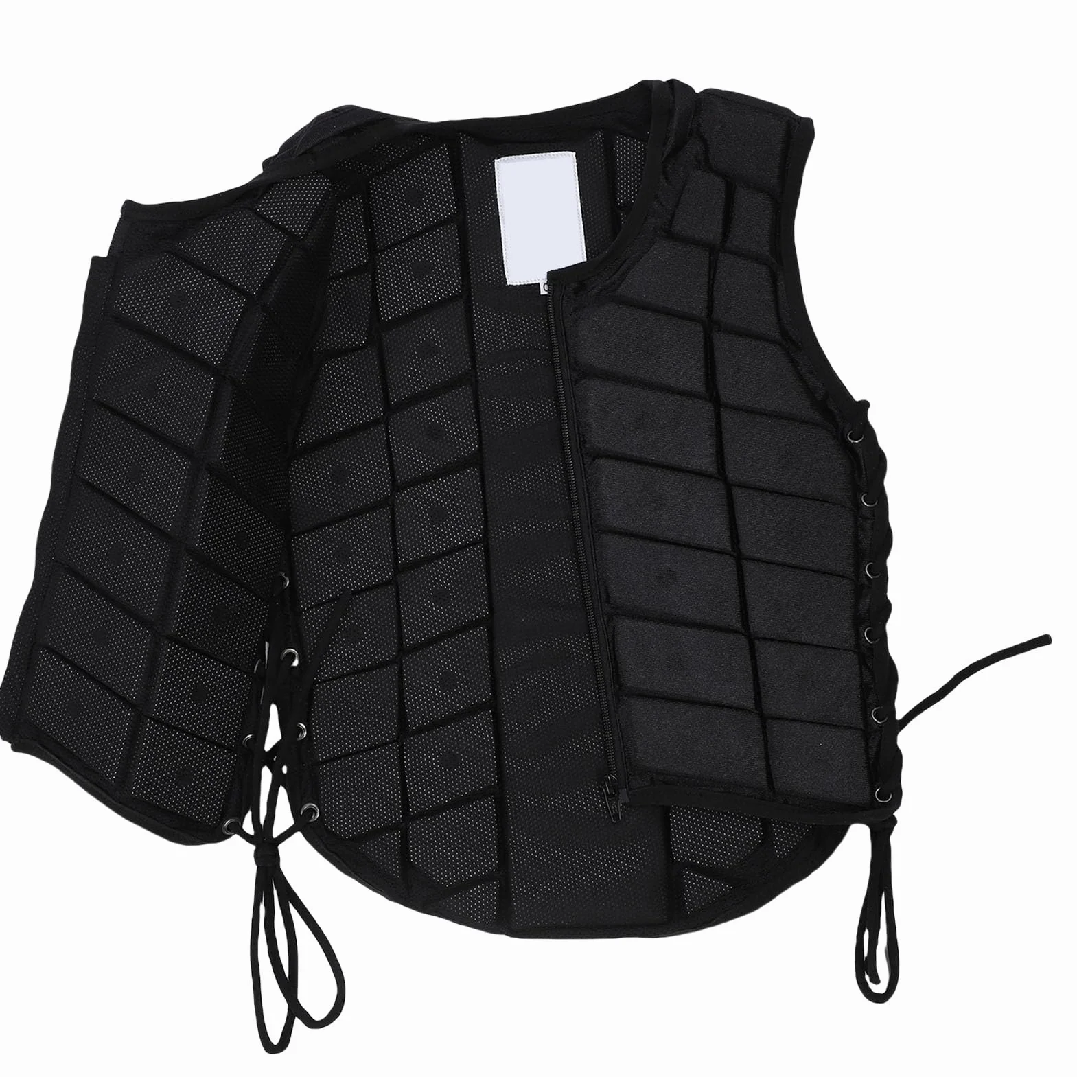 RiToEasysports Chaleco para Montar a Caballo para Niños, Chaleco Protector Ecuestre de Caballos de Cabello Absorción de Choque con Lados Ajustables Cierre de Cremallera Forro Transpirable para