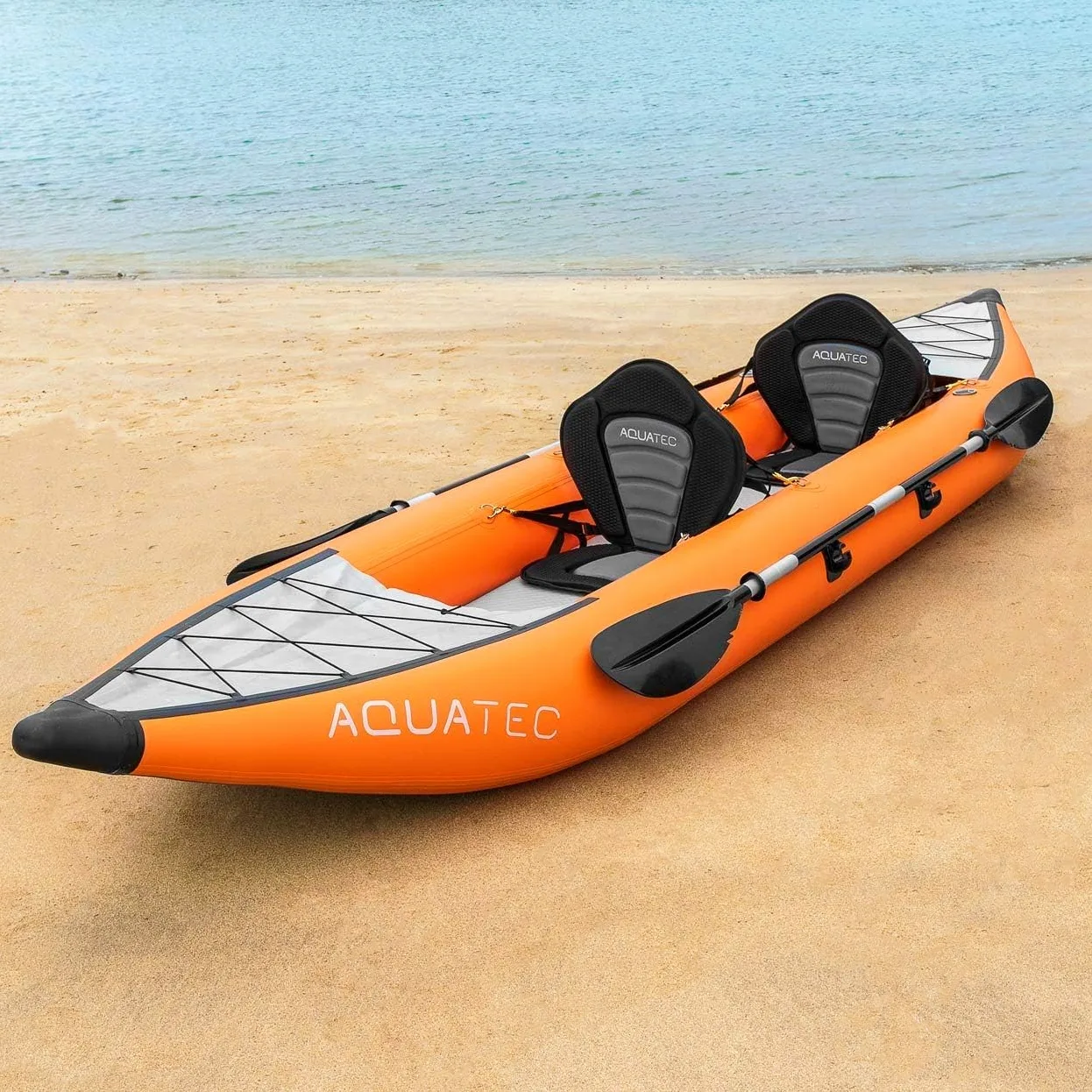 AQUATEC Kayaks inflables – Opciones Profesionales e intermedias, Asientos Individuales o para Dos Personas – Completos con Asientos, remos y Accesorios