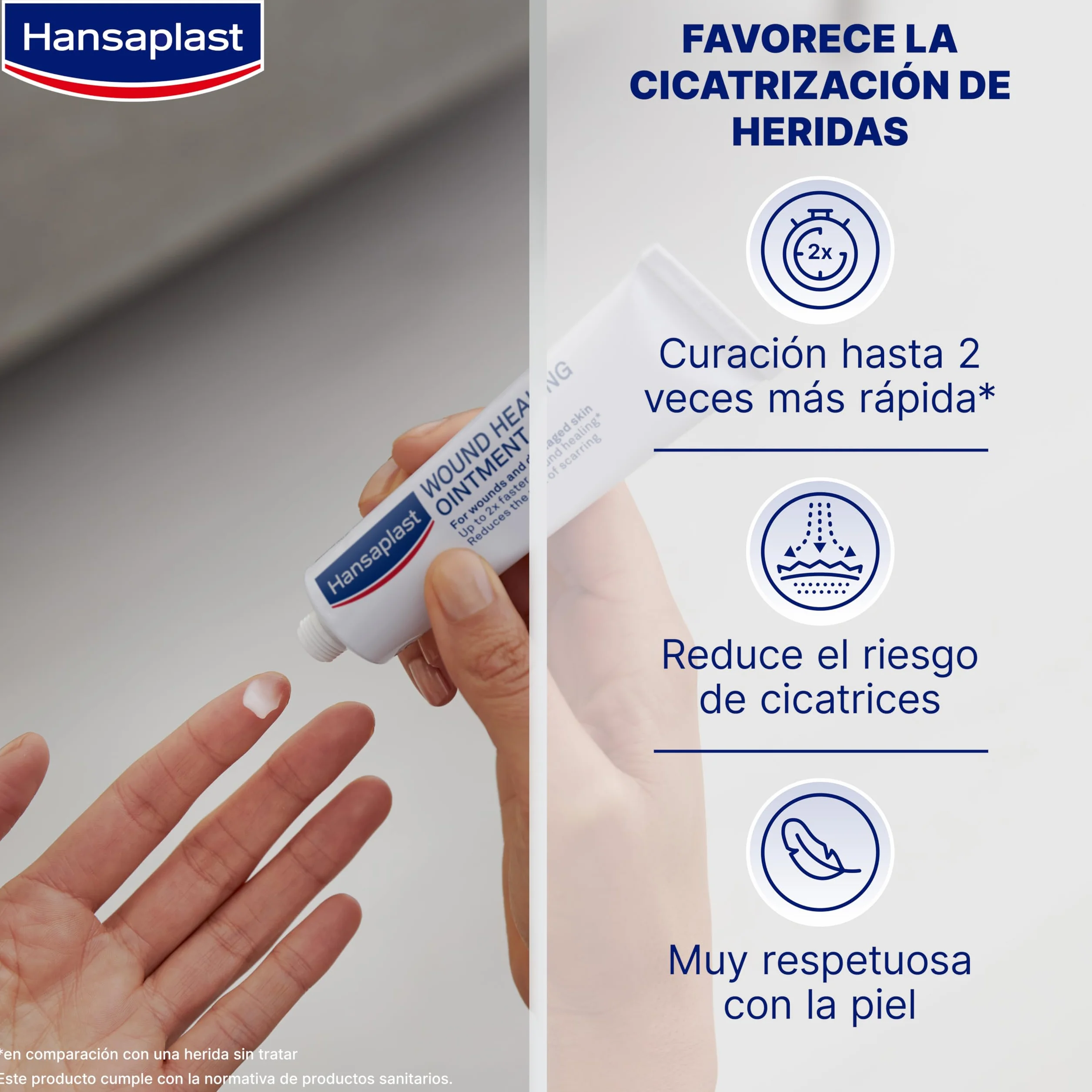 Hansaplast Pomada cicatrizante para heridas 20 g