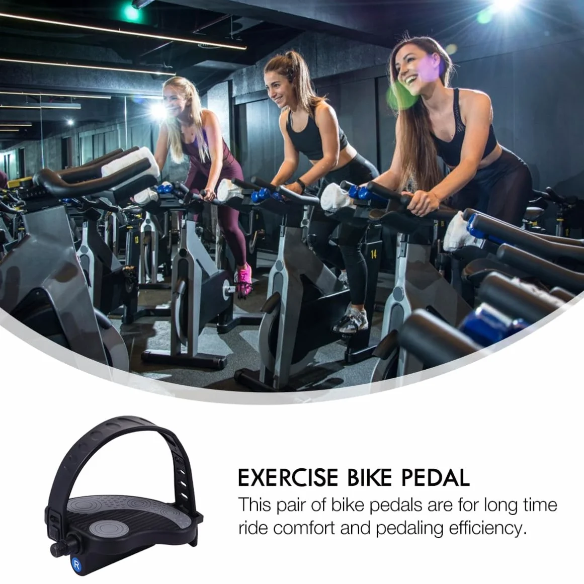MAGICLULU Pedales para Bicicleta Estática de Plástico con Correas y Anillo de Sellado para Mayor Comodidad en Paseos Largos, Diseño con Hebilla Ajustable y Rosca 9/16 Varios Estilos