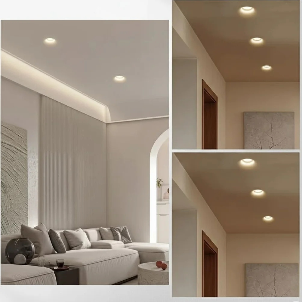 BARCELONA LED Downlight Empotrable Cuadrado GU10 Trimless Ø120mm Blanco IP20