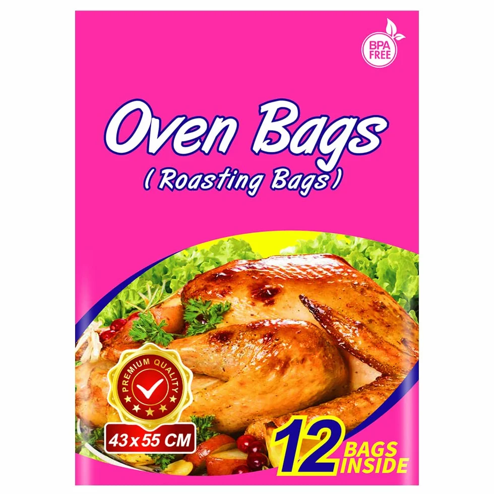 Bolsas de horno para asar pavo, carnes, pollo, pescado y verduras, 43x55 cm, 12 unidades