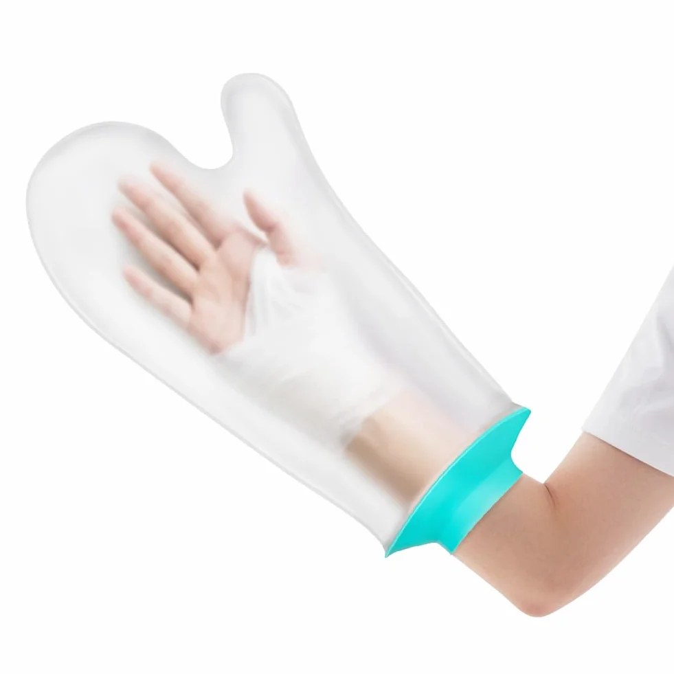 Protector Escayola Brazo Adulto Funda Impermeable Silicona Ducha Bolsa Hermetica Cubrir Vendajes Yeso Heridas Palma