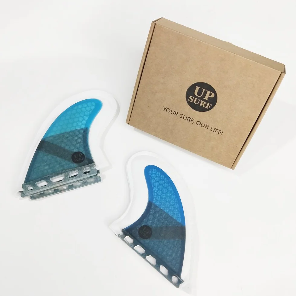 UPSURF Tabla de Surf Quad Future Aletas Fibra de Vidrio Cuatro Aletas Thruster Set Tener Panal