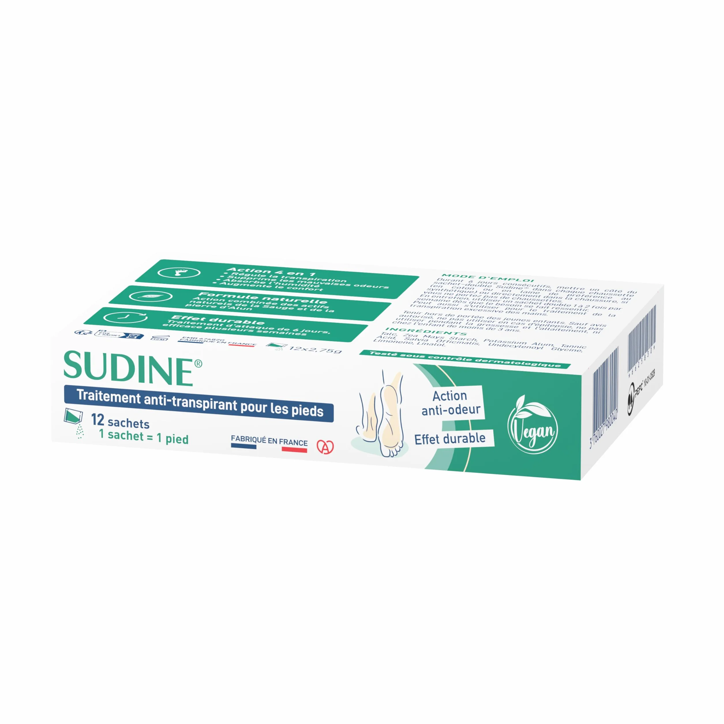 Sudine Polvo Antisudor Caja 6 Bolsas Dobles