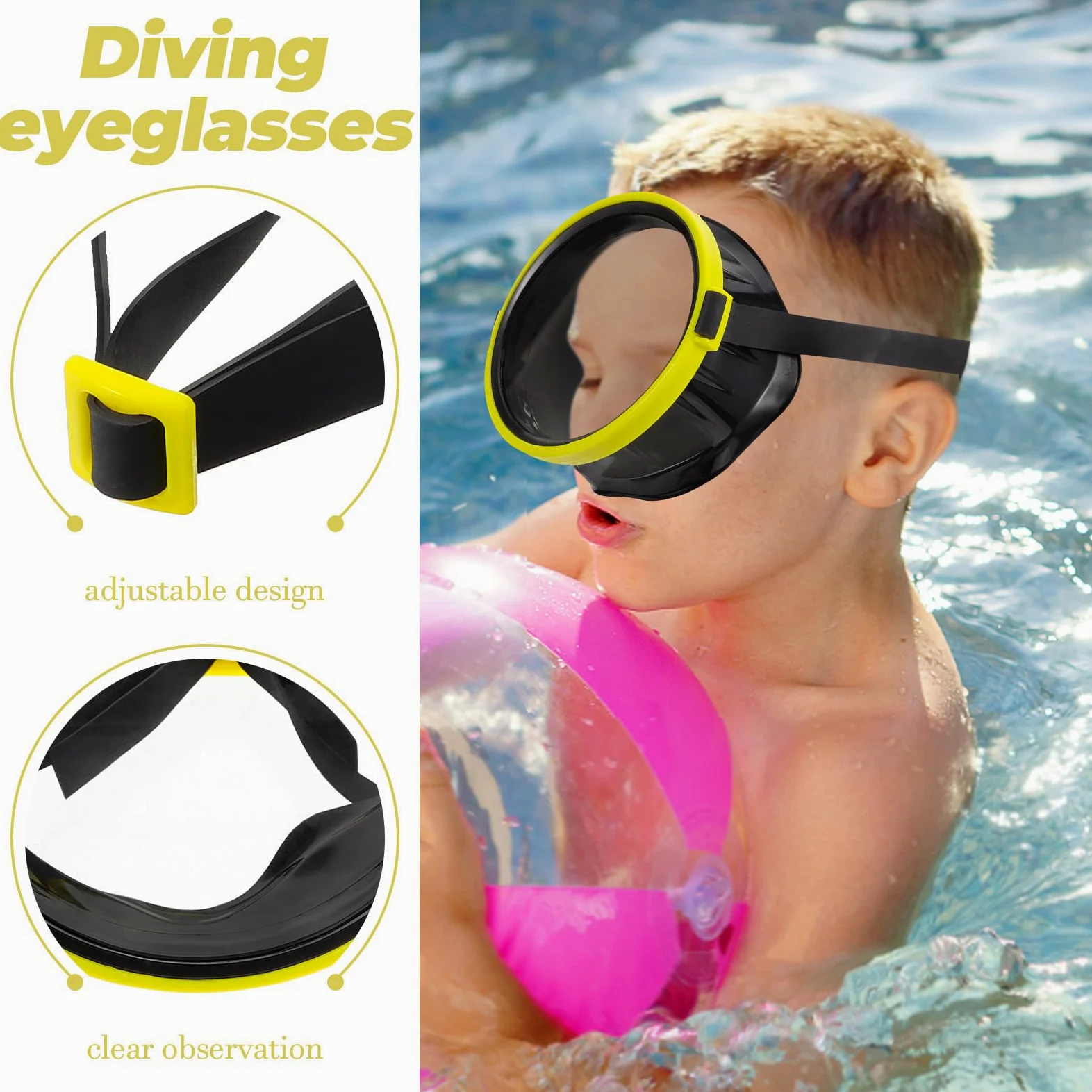 OSALADI 5 Piezas Máscara de Buceo Portátil Diseño Ergonómico y Resistente para Actividades Acuáticas y Snorkel Seguro