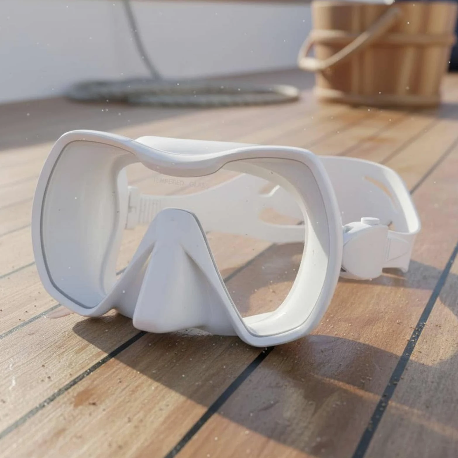 TISHITA Gafas de Natación Máscara de Buceo Visor Panorámico Snorkel Cristal Templado Silicona Flexible Sello Confortable Clara y
