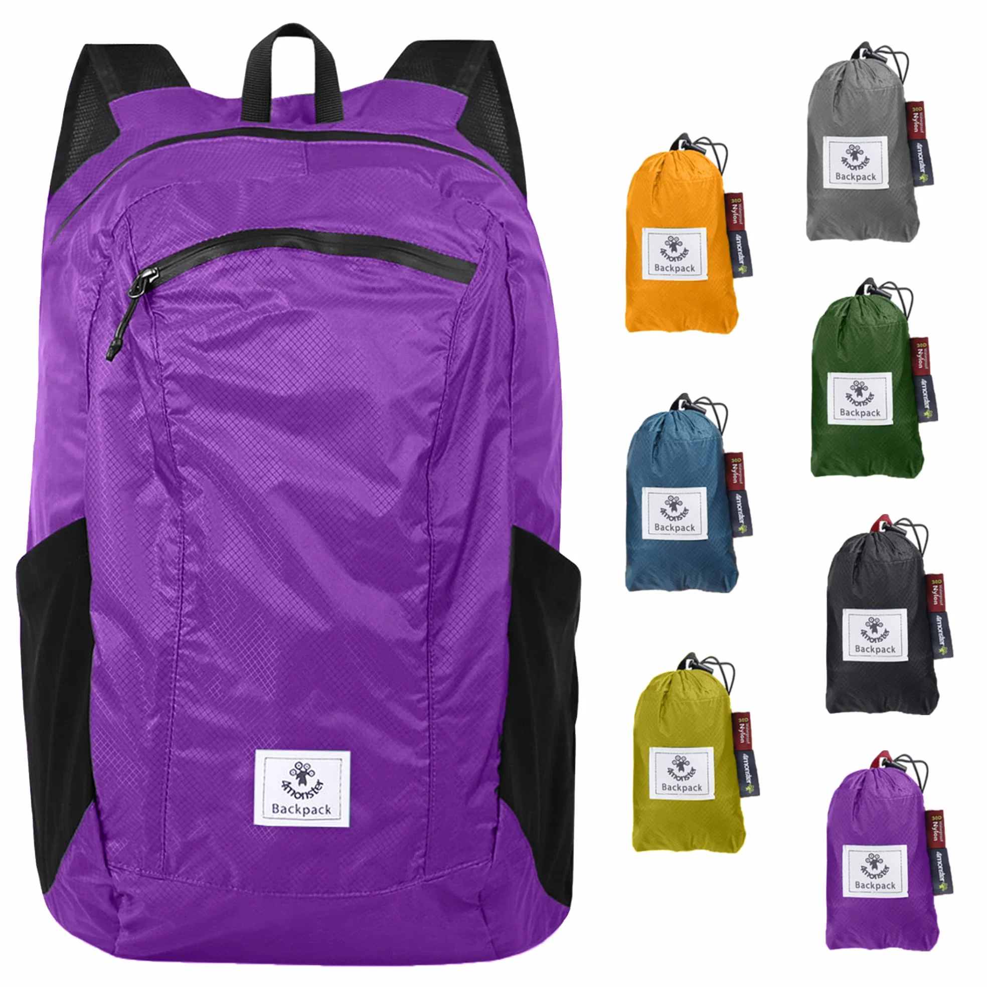 4Monster Mochila plegable ultraligera para exteriores camping senderismo viajes