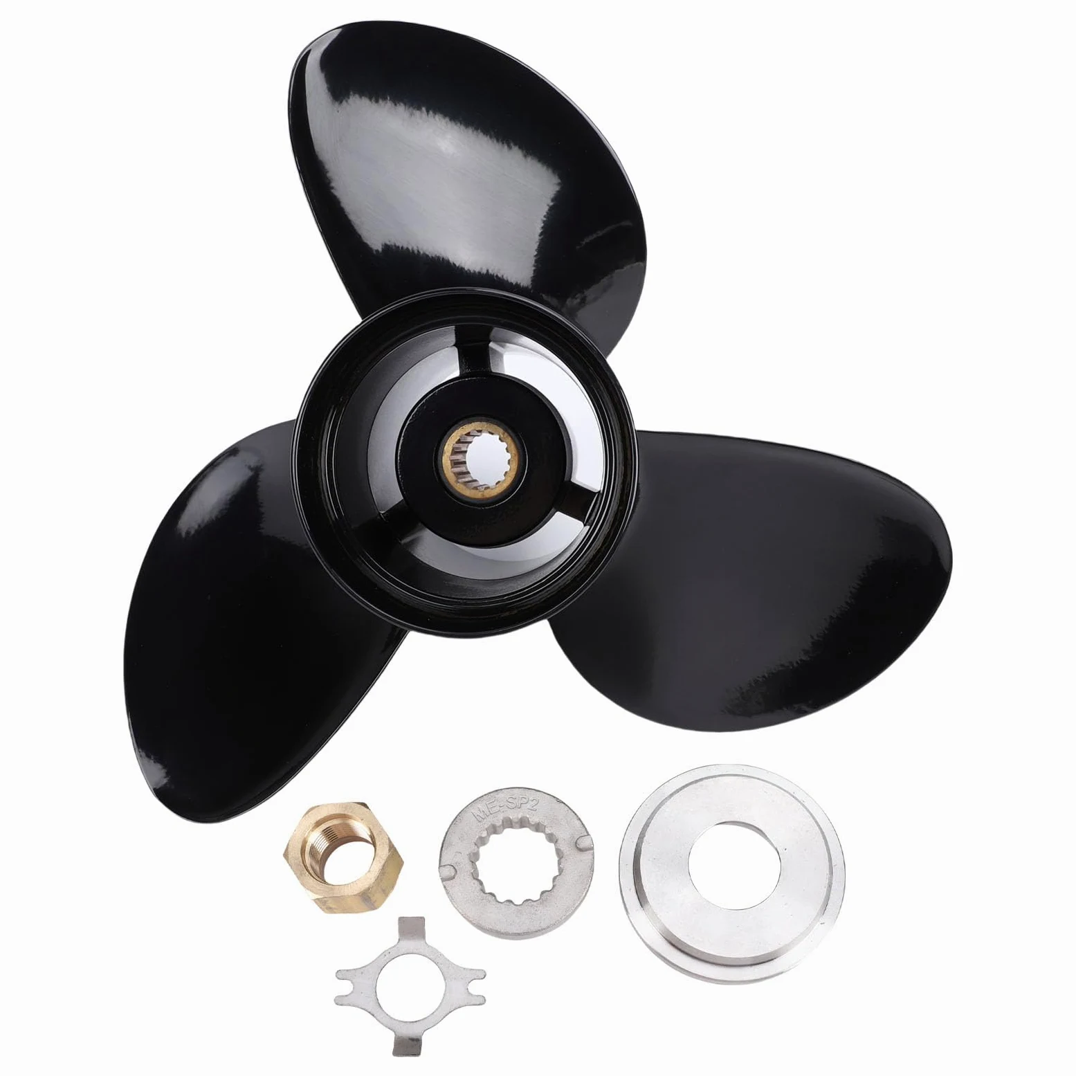 CHICIRIS Hélice para Barco de Aluminio, 14 de Diámetro X 19 de Paso, con Equilibrio Dinámico Avanzado para Motores Mercruiser Alpha One Bravo One Dentrofueraborda y Fueraborda de 135 a