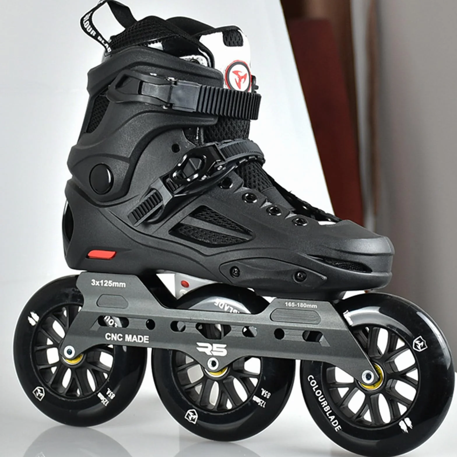 Patines en línea profesionales unisex para adultos, patines de alta velocidad para exteriores con ruedas de 125 mm, ideales para uso en parque, calle, carretera y slalom