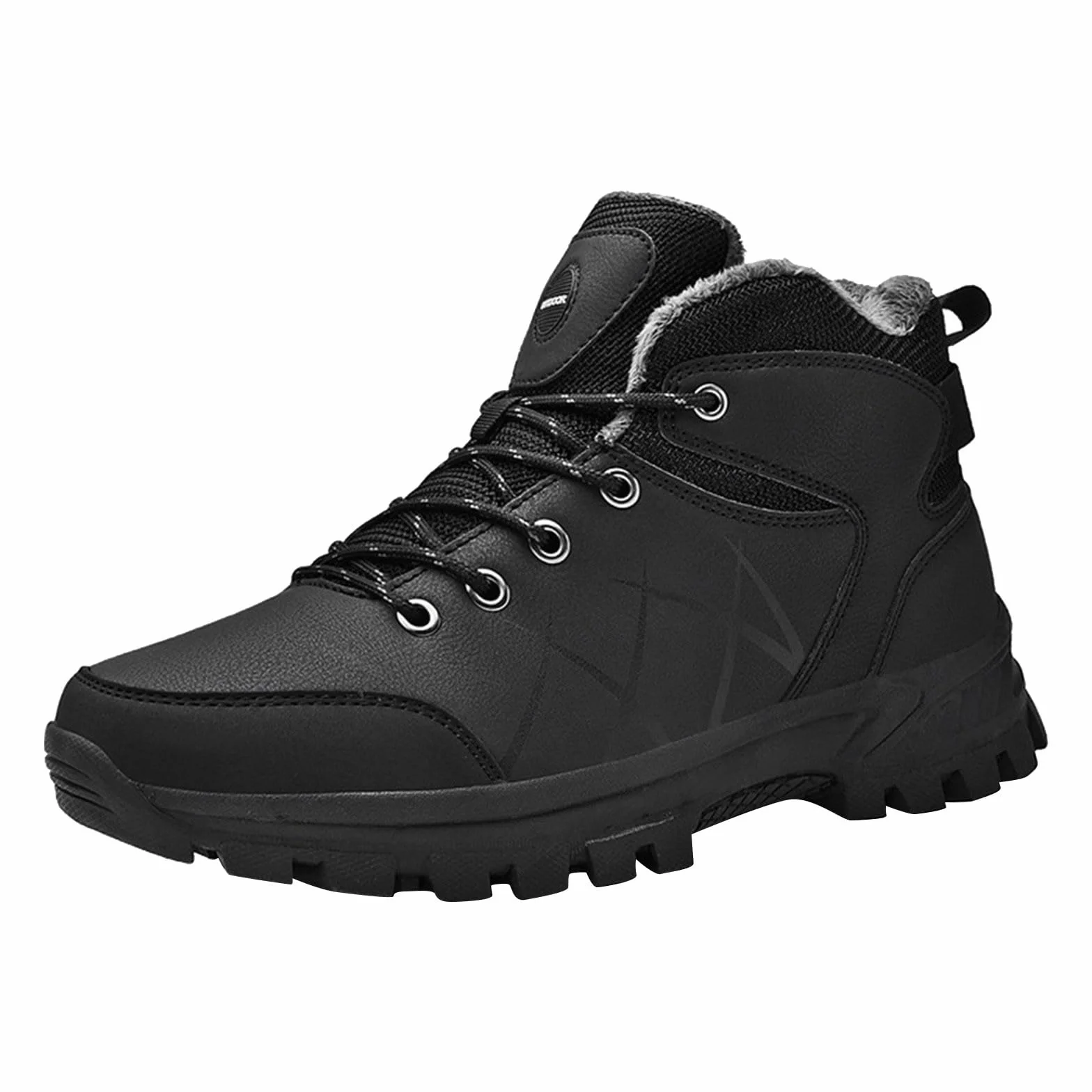 Botas de nieve de cinco dedos antideslizantes de felpa para hombre y mujer negro 40