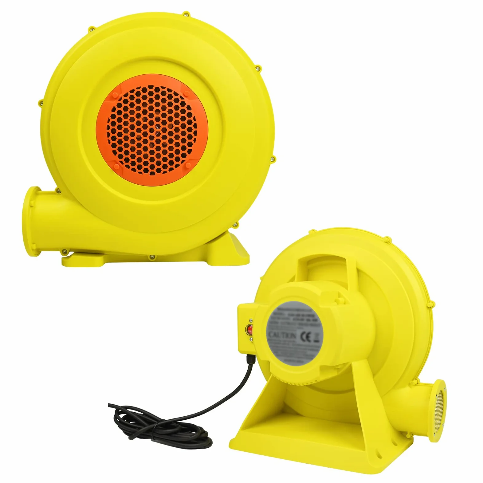 NAIZY Soplador de Aire 750W de Castillo Hinchable eléctrico con Ventilador centrífugo de Clavos molidos Bomba de soplador Turbo de 220V-240V para Juguetes inflables, 2100Pa 580m³/h