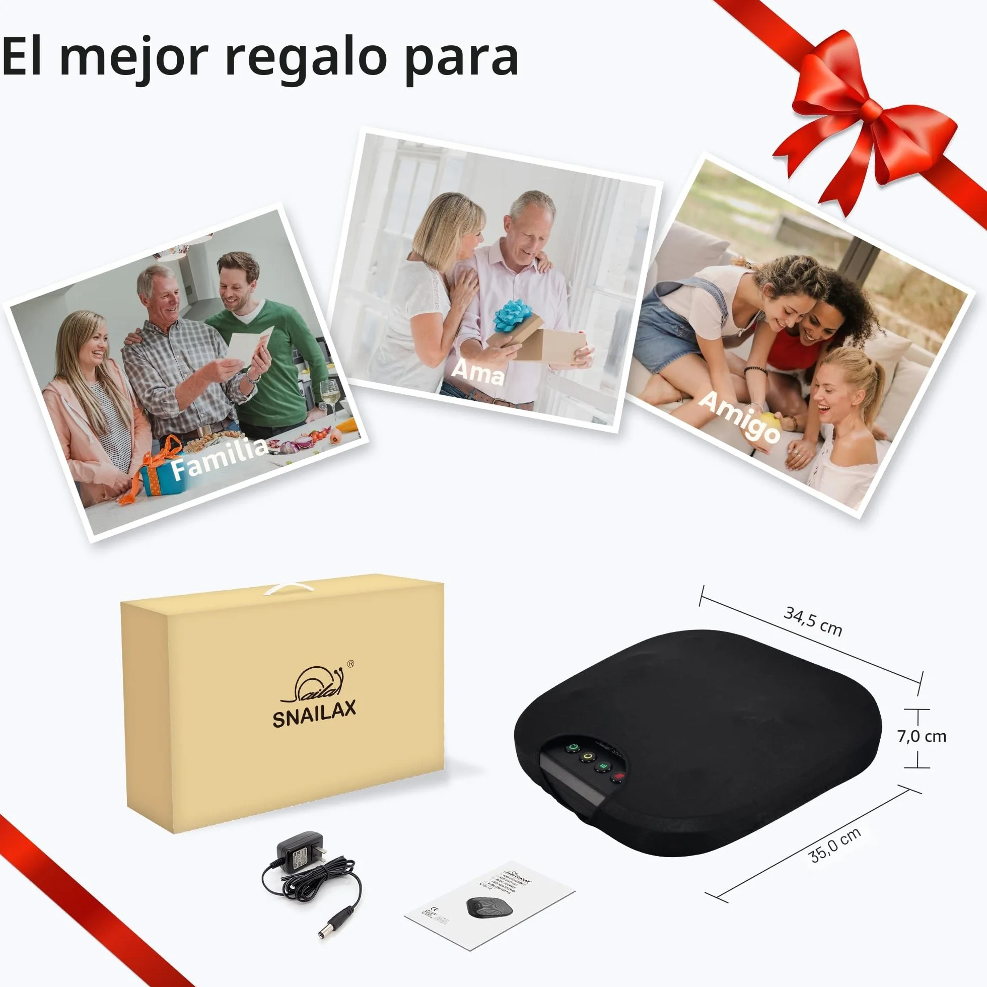 Snailax Masajeador de Pies Shiatsu con Calor, Nudos Flexibles para Todos los Tamaños