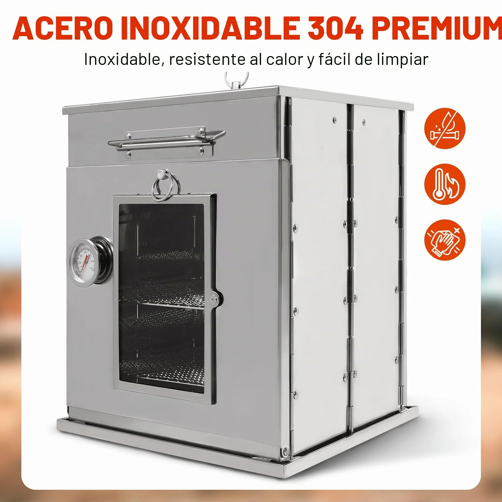 REDCAMP Horno de camping plegable de 14 pulgadas de alto con parrilla de 2 niveles, estufa de camping portátil de acero inoxidable para hornear rollos de canela, panes y magdalenas con fuego de leña