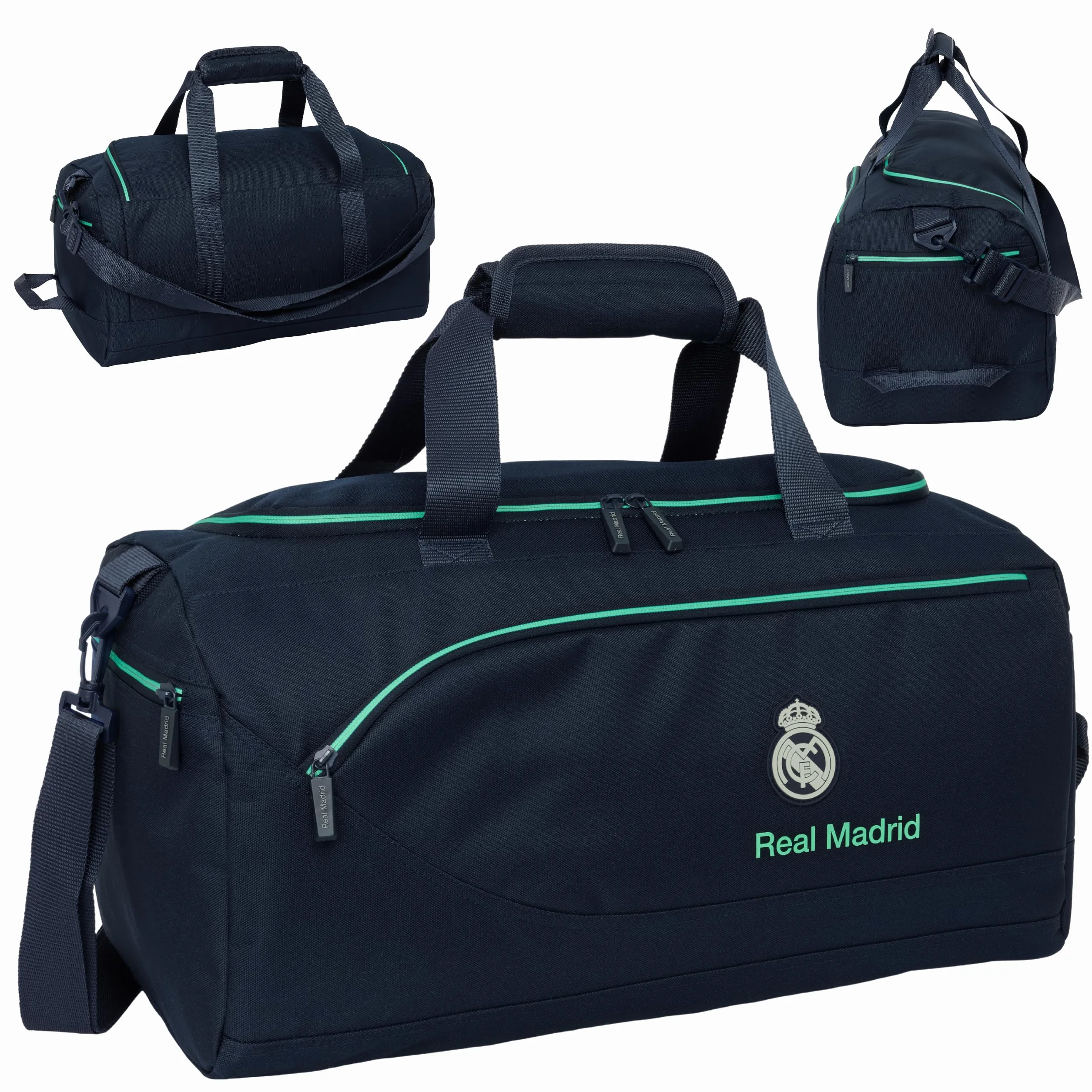 REAL MADRID 2ª EQUIPACIÓN 25/26 - Bolsa de Deporte, Mochila, Ideal para Niños de Diferentes Edades, Cómoda y Versátil, Calidad y Resistencia, 50x25x25 cm