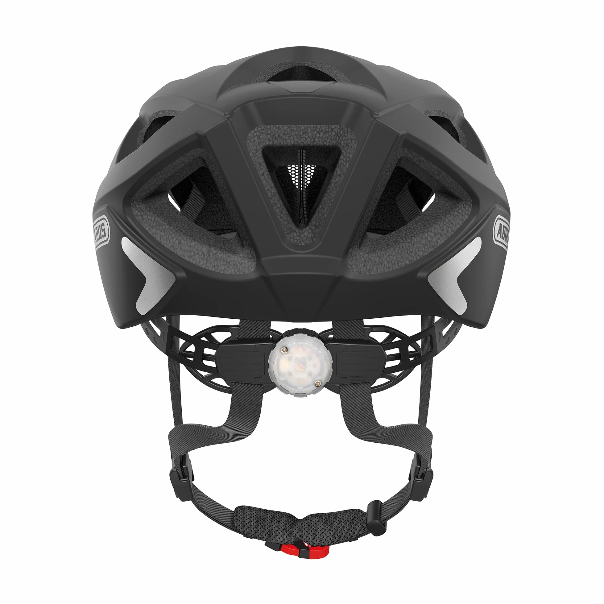 ABUS Casco de Bicicleta Aduro 2.0 con Luz, Negro Mate, Talla L | Casco deportivo urbano, unión In-Mold EPS y policarbonato, buena ventilación, reflectores