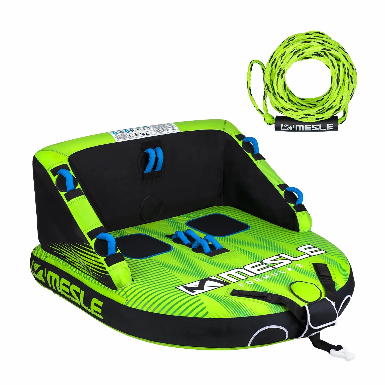 Mesle Pack de Flotador de Arrastre Formula con Cuerda, 2-4 Personas Towable Hinchable para Barco
