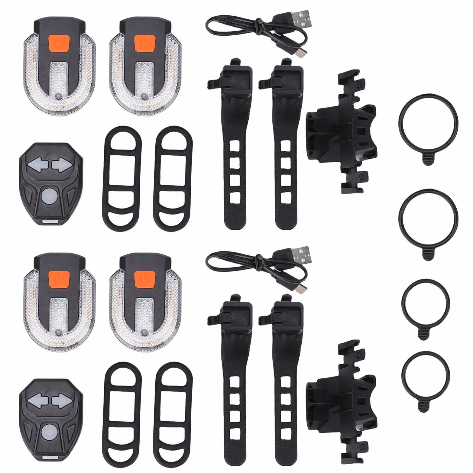 SUNGOOYUE Señales de para Bicicleta, Luces Delanteras y Traseras, Luz Trasera Recargable de 38 LED para Seguridad en la Conducción Nocturna