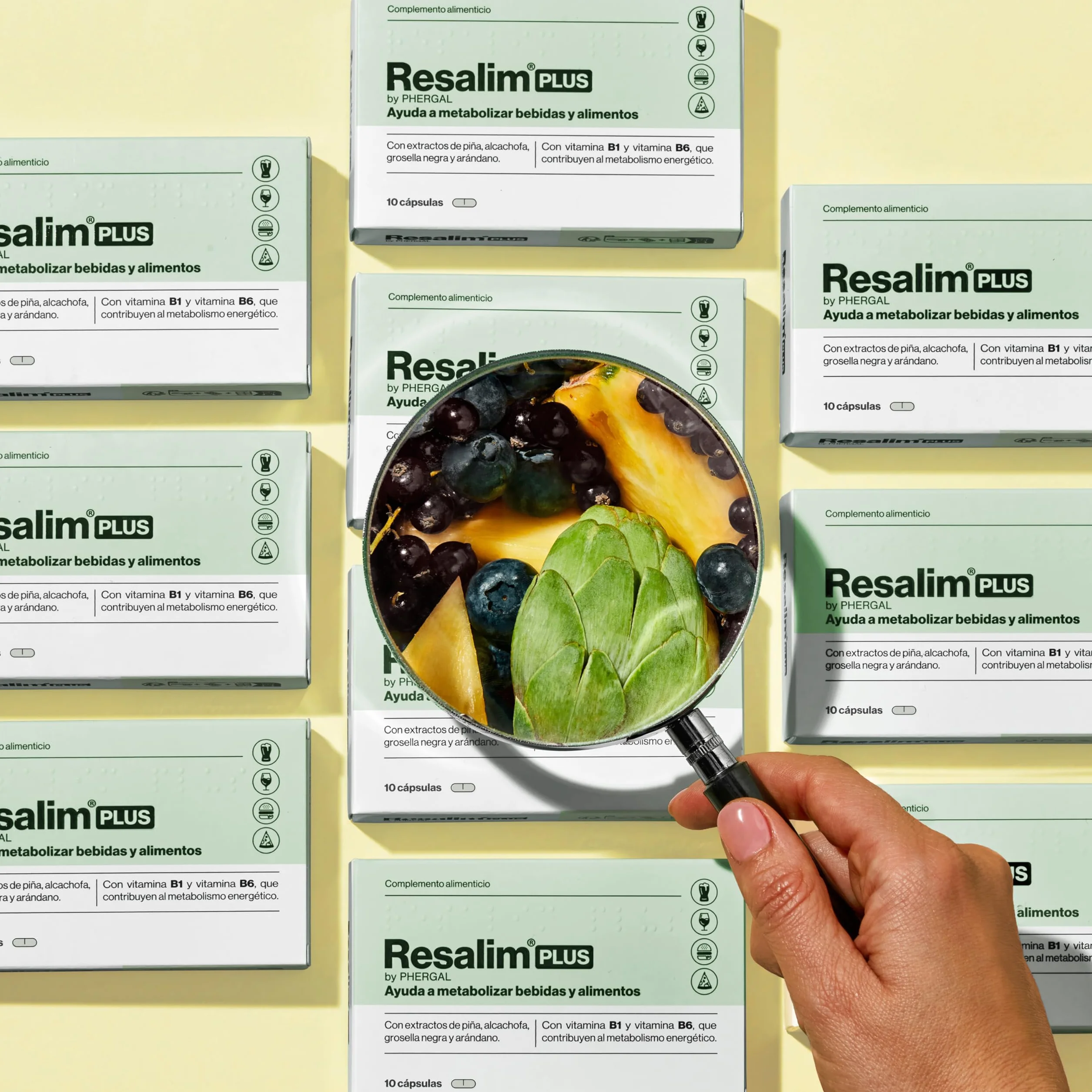 ResalimPLUS Complemento Alimenticio 10 Comprimidos para Metabolizar Bebidas y Alimentos