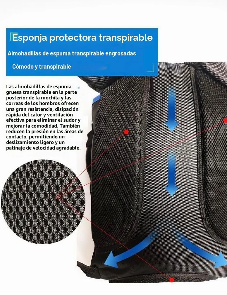 Mochila profesional para patines en línea ZBH1985 para viajes y escuela