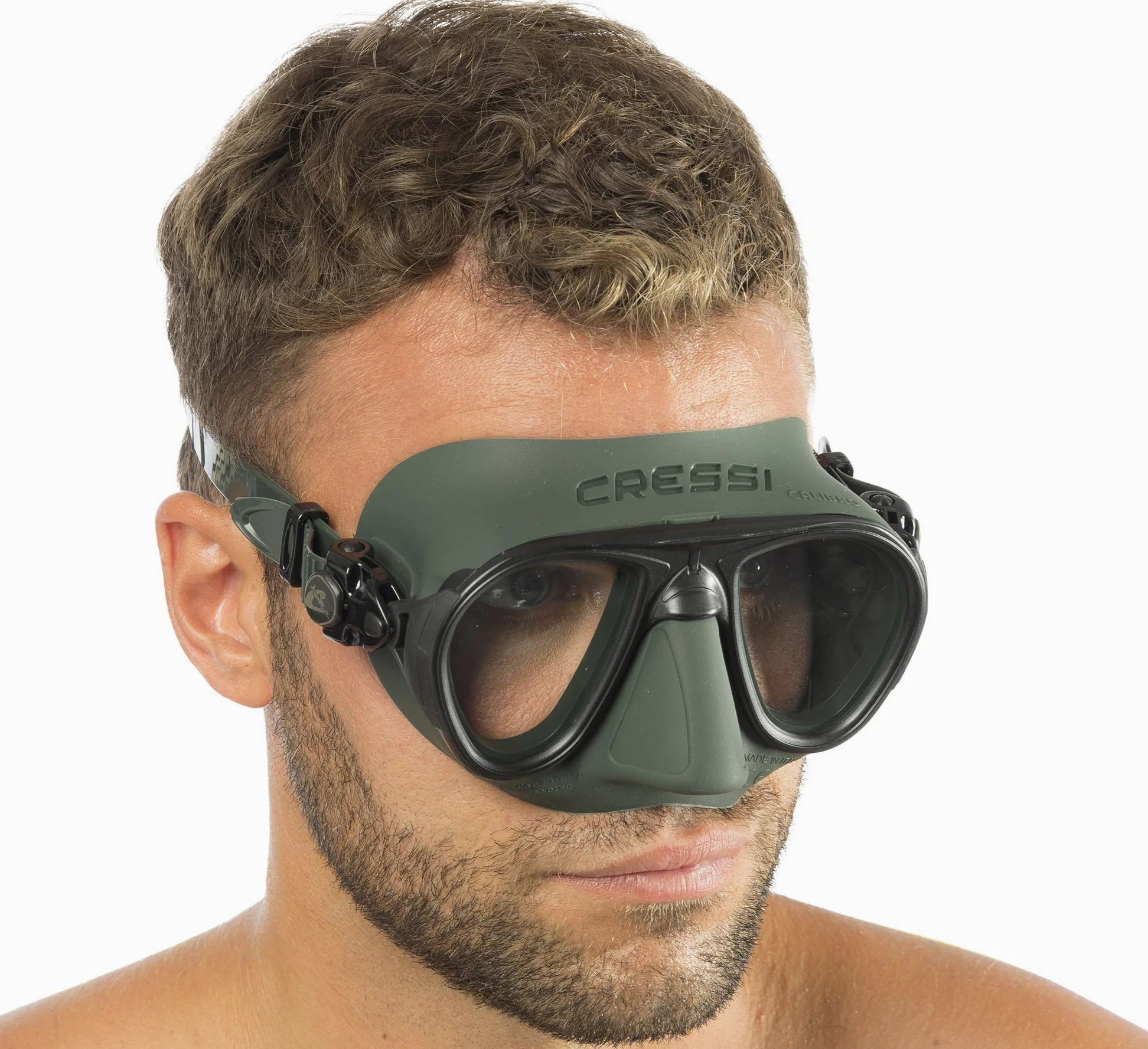 Cressi Calibro Máscara polyvalent para Buceo, apnea Avanzada y submarina Fishing, Unisex Adulto, Verde, Talla única + Mexico Tubo de Snorkel, Unisex-Adult, Negro, Un tamaño
