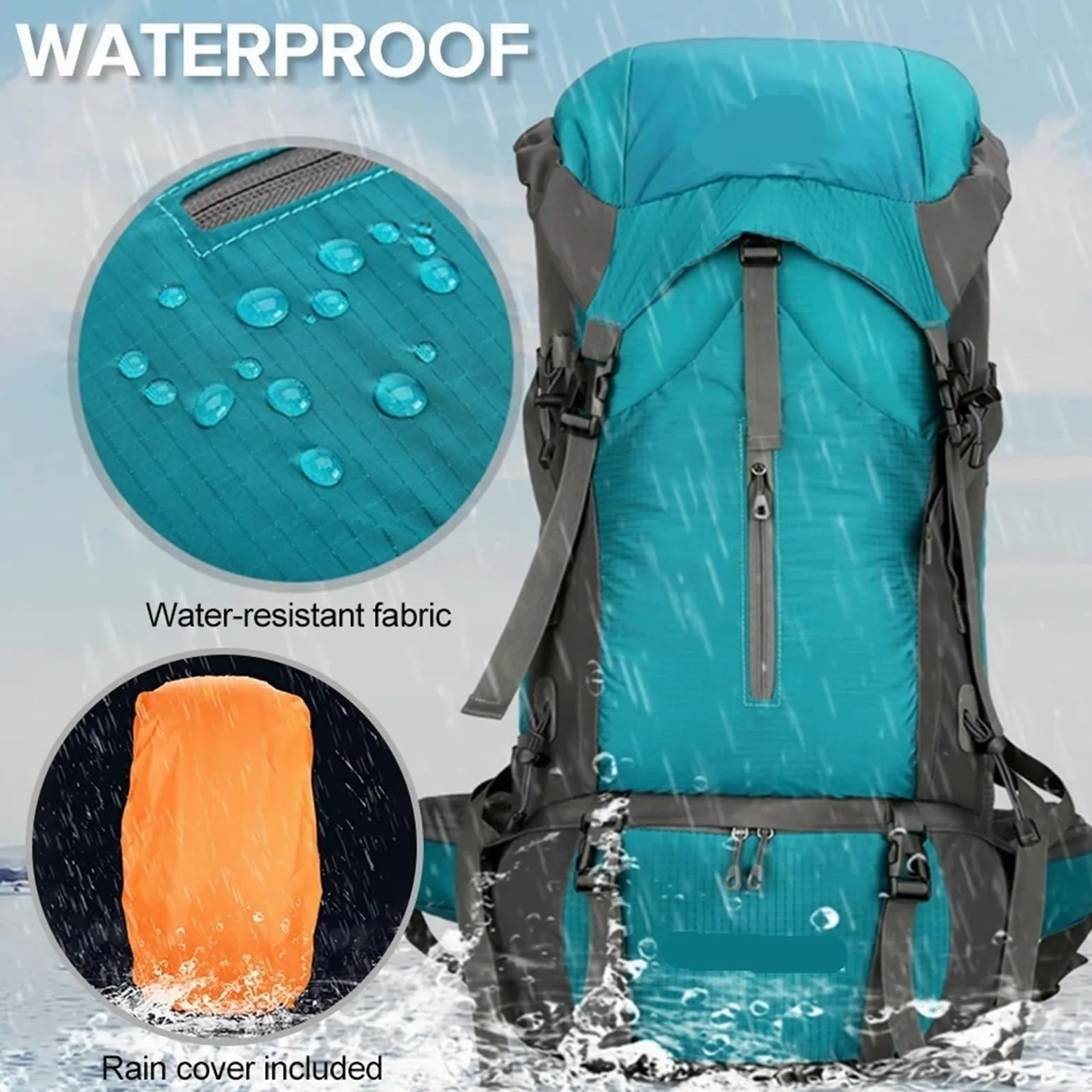 Mochila Trekking Mochila De Montañismo 70 L For Deportes Al Aire Libre, Impermeable, For Senderismo, Acampada, Escalada, Viajes Y Trekking