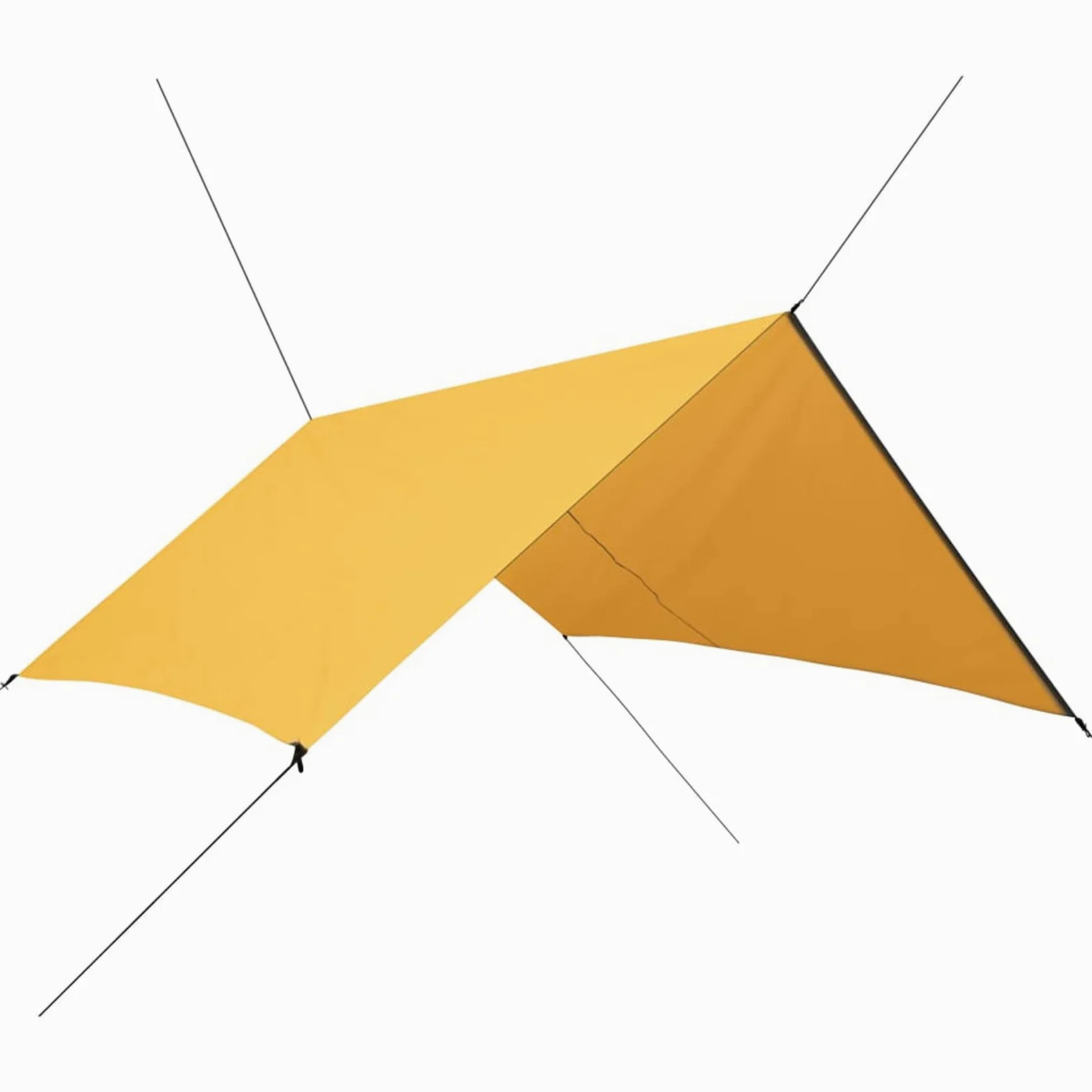 Tidyard Impermeables Lonas de Tiendas de Campaña Toldo de Camping Toldo de Jardín Toldo de Sombra para Playa/Parque,Lona de Picnic Protección UV Amarillo 3x2,85 m