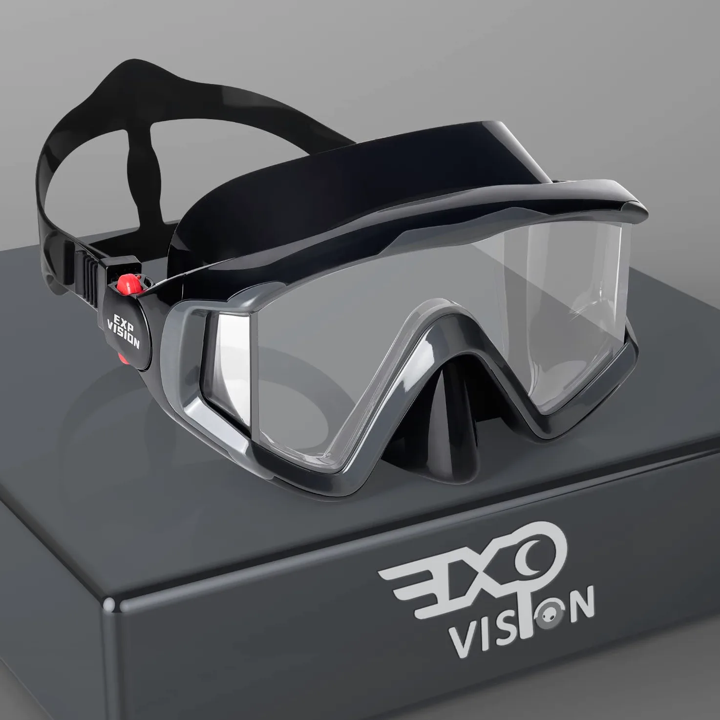 Pano 3 Gafas de buceo para adultos, máscara de buceo de vidrio templado, gafas de natación premium con tapa nasal para snorkel, buceo libre, natación