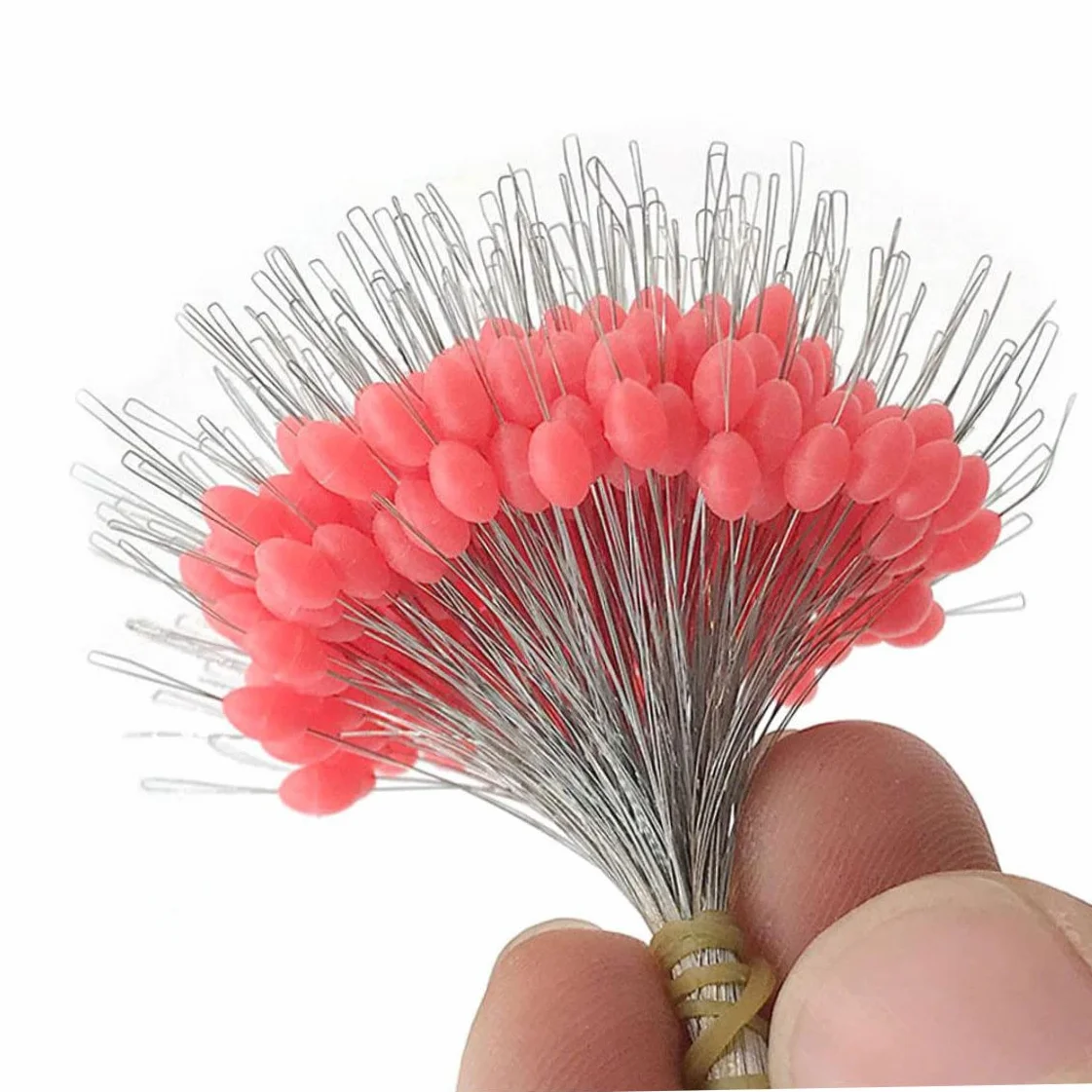 Jorzer Tope de Goma de Flotador Táquero de Pesca Silicona Pesca de Goma Bobber Tope de Frijoles Flotador Accesorios de la línea de Pescado para 2.5# -5.0# Línea 300pcs
