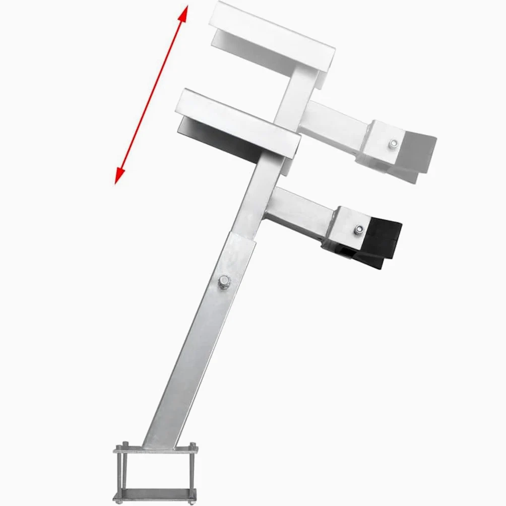 Mangloder - Soporte de cabrestante ajustable de acero galvanizado con soporte de proa, alto y fácil montaje, apto para yate, canoa, kayak, bote inflable, scooter de agua