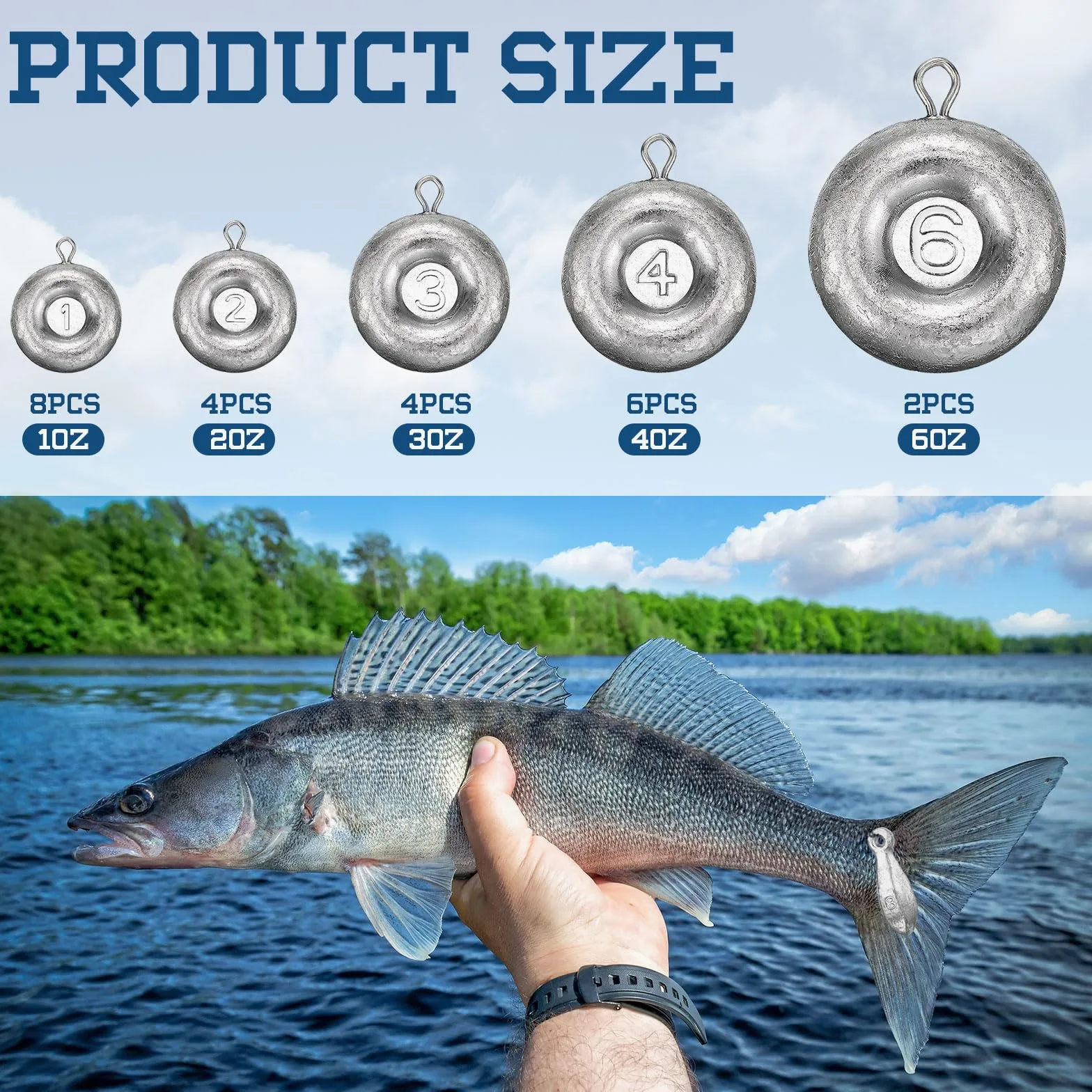 24 piezas de discos de pesca, pesas, plomos de disco, plomos de pesca, pesas, para agua salada, pesca de gato, pesca de arrastre, aparejos de surf
