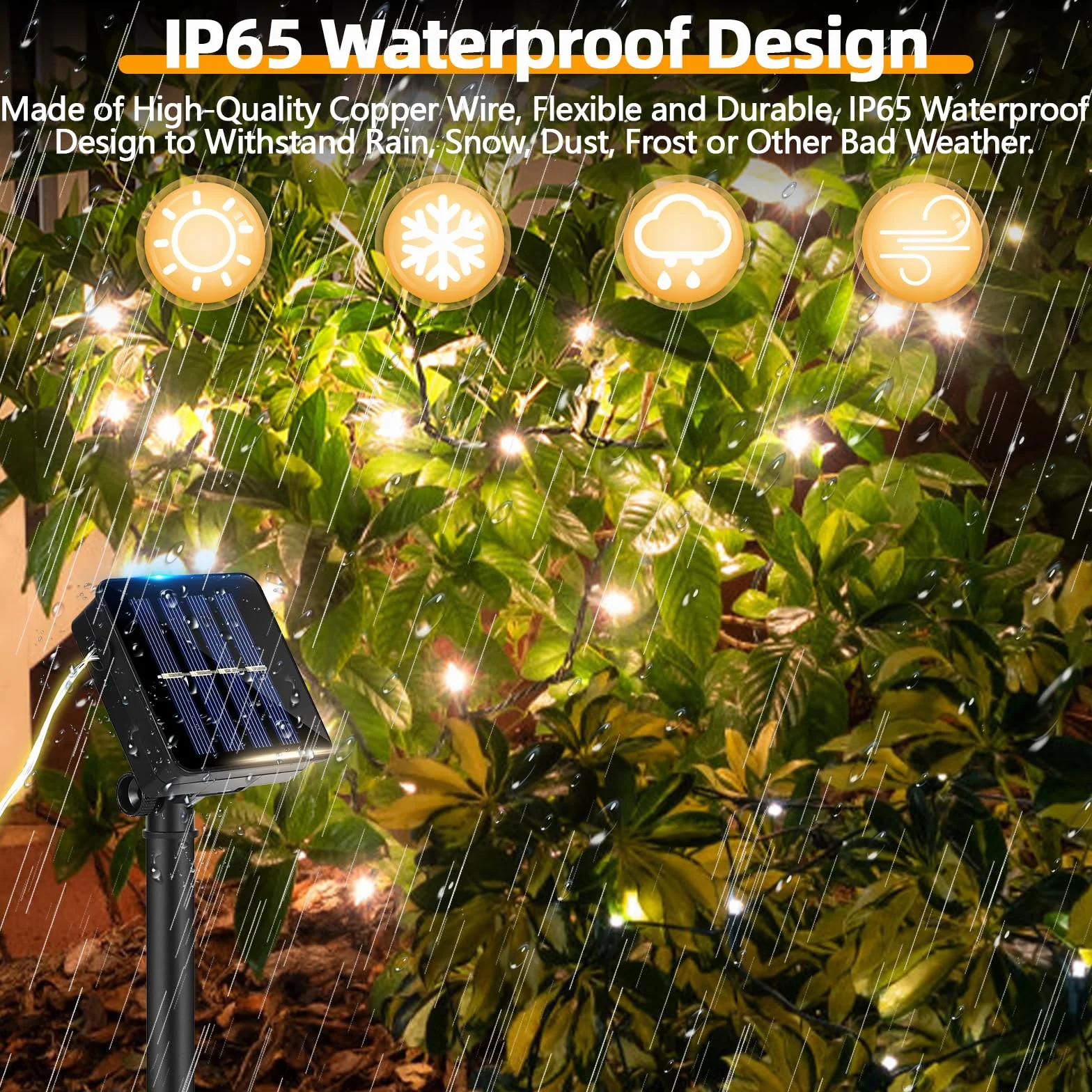 Guirnalda Luces Exterior Solar, 2 Pack Luces Solares LED 12m 120 LED IP65 Impermeable para Navidad