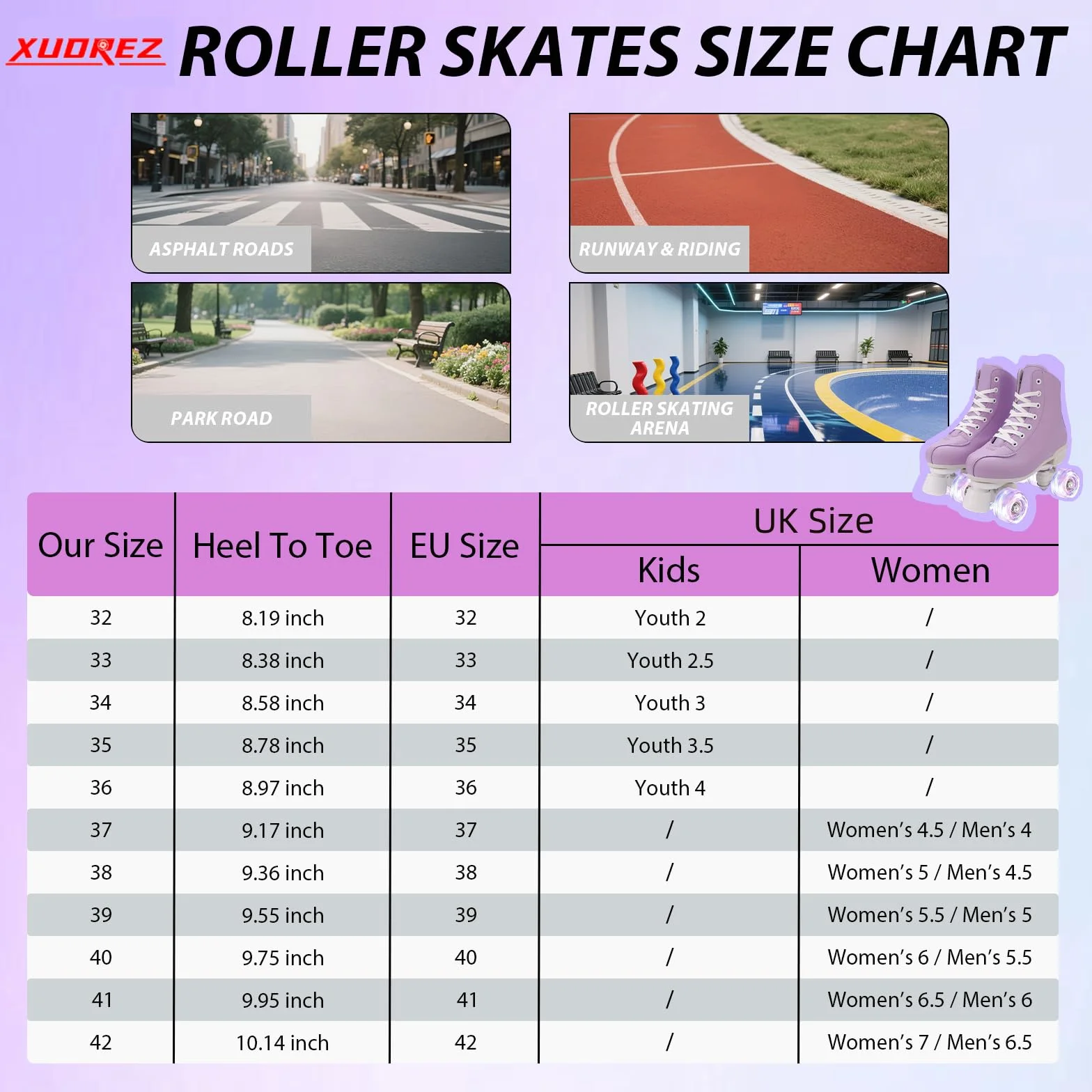 XUDREZ Patines de ruedas para mujeres y niñas, patines Derby para adultos, color verde menta, patines de cuatro ruedas para principiantes, al aire libre e interiores