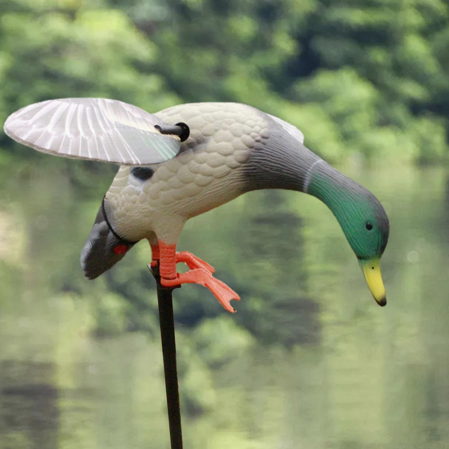 Genérico Señuelo de ala giratoria eléctrica - señuelo de Pato Mallard, Pato de Movimiento con batería con Control Remoto, señuelos de Aves acuáticas Realista, Flexible y Seguro | Accesorio de Caza rá