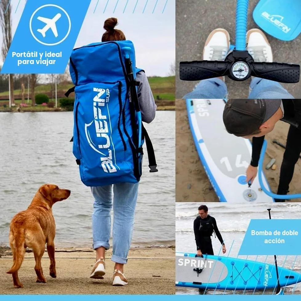 Bluefin Sup 14′ Sprint Carbon Stand Up Paddle Board Kit