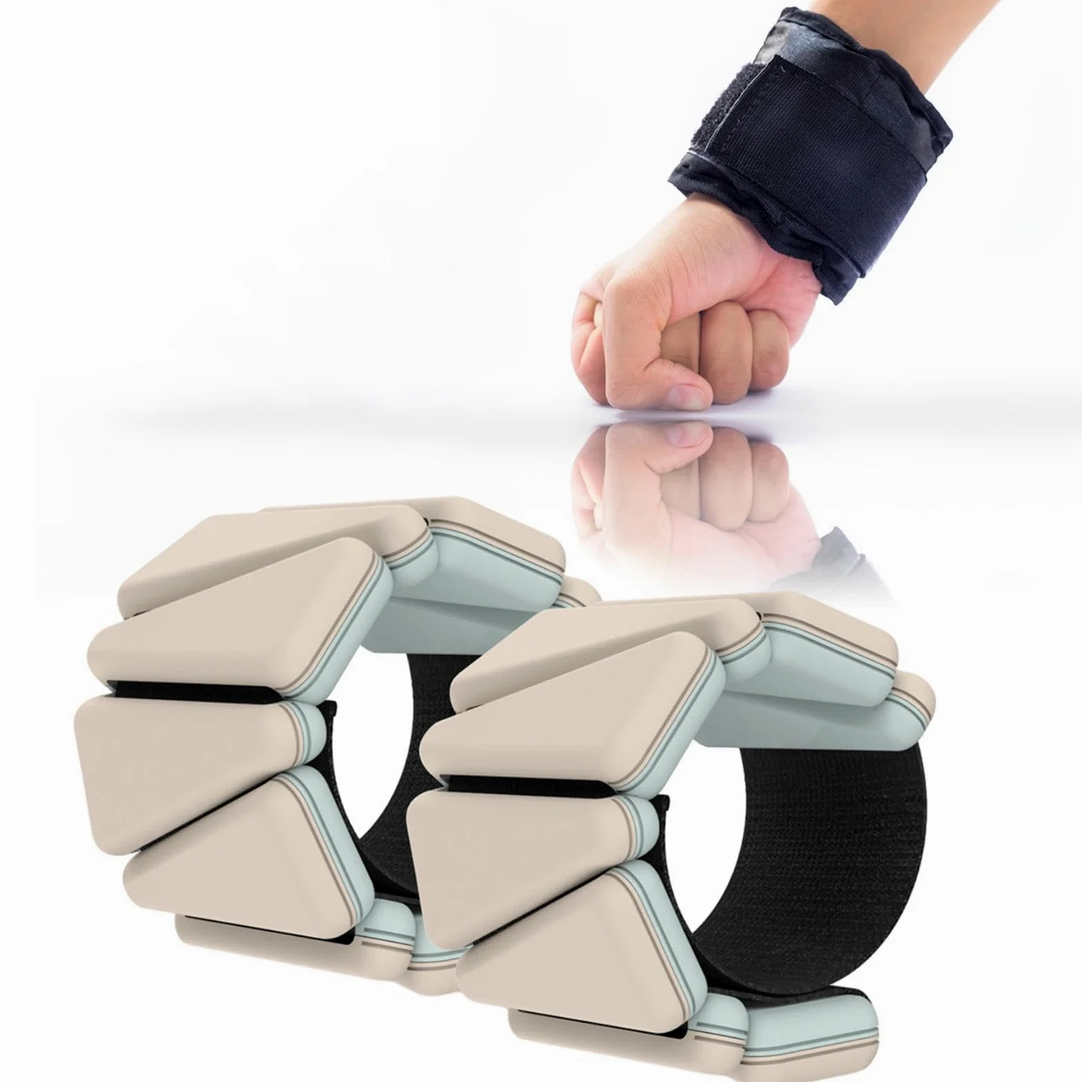 Milageto 2 Piezas Pesas para Tobillo Muñeca Correas Ajustables Silicona Cómodas para Ejercicios de Fuerza Adecuadas para Gimnasio Aeróbicos Pilates Entrenamien