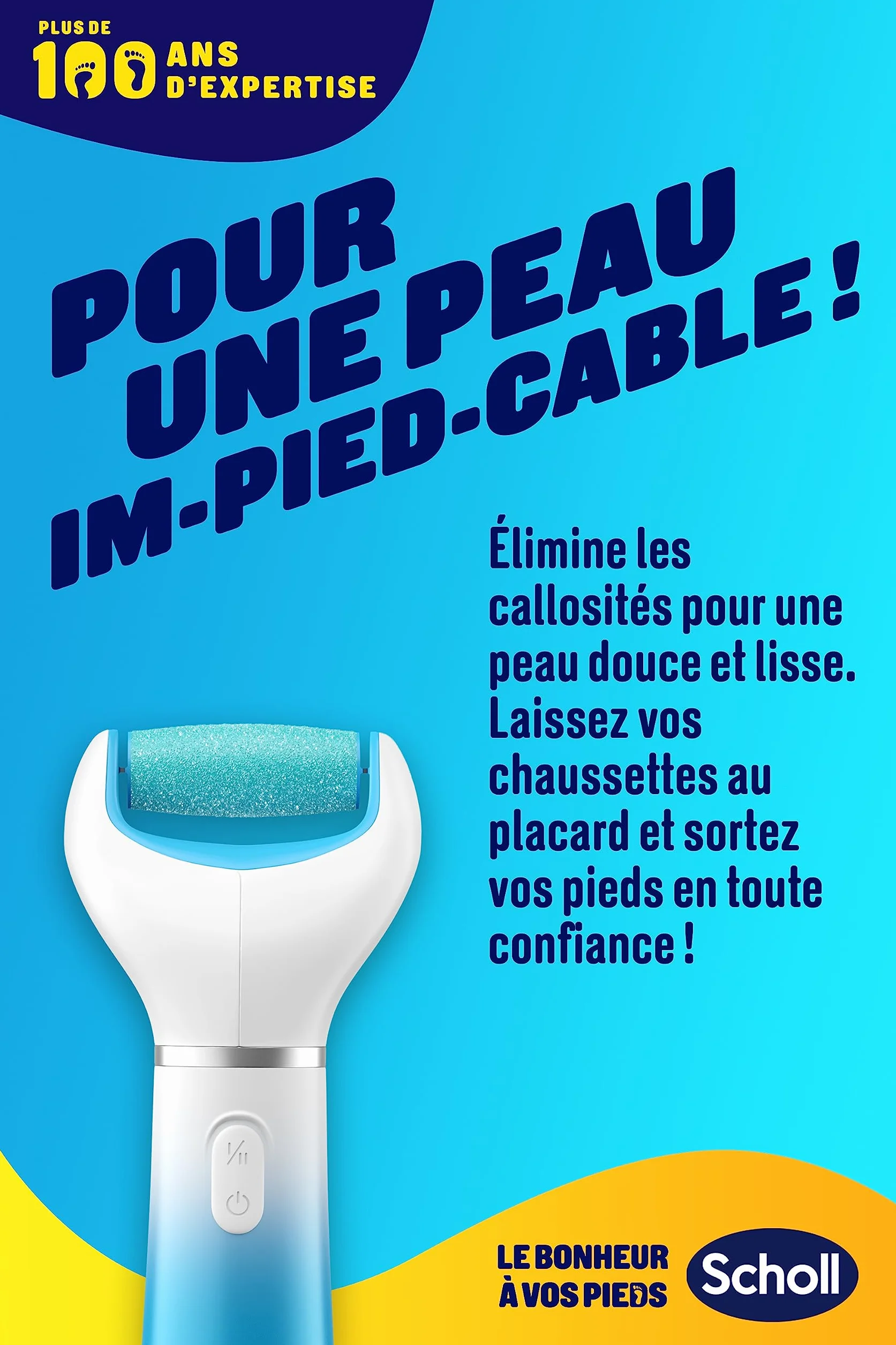 Scholl Velvet Smooth Aparato de pedicura eléctrico con Marine Minerals Azul
