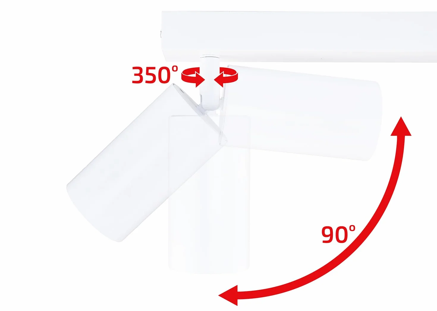 Lámpara de Superficie Viki GU10 5 Focos Blanco 1200x170x40 mm para Pared y Techo
