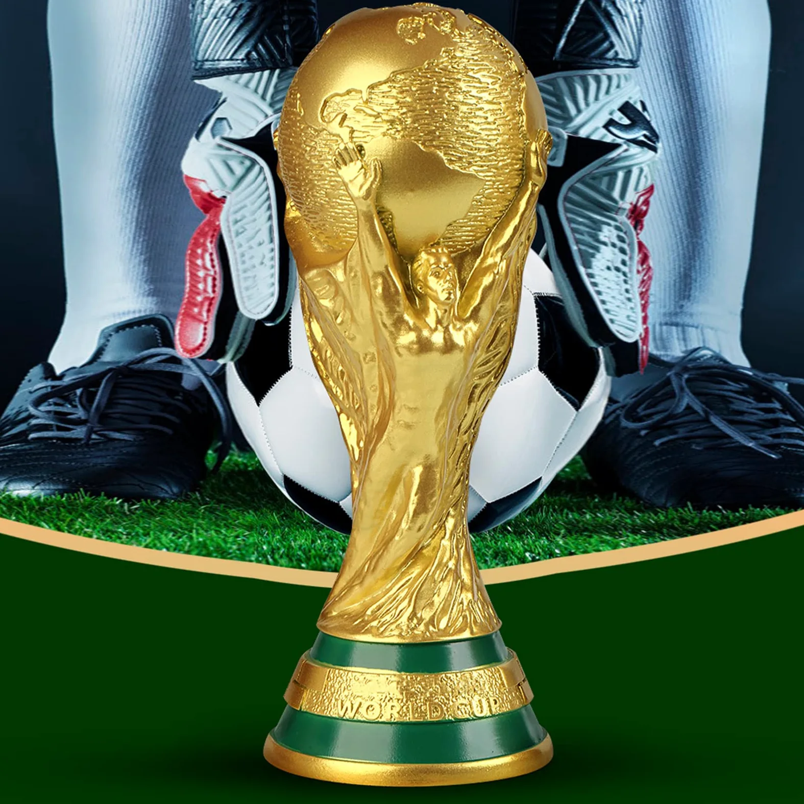 Réplica del trofeo de la Copa del Mundo 3D 2026, réplica de trofeo de fútbol de la Copa del Mundo, trofeo de campeón, regalos conmemorativos coleccionables para fanáticos del fútbol, hombres, padre