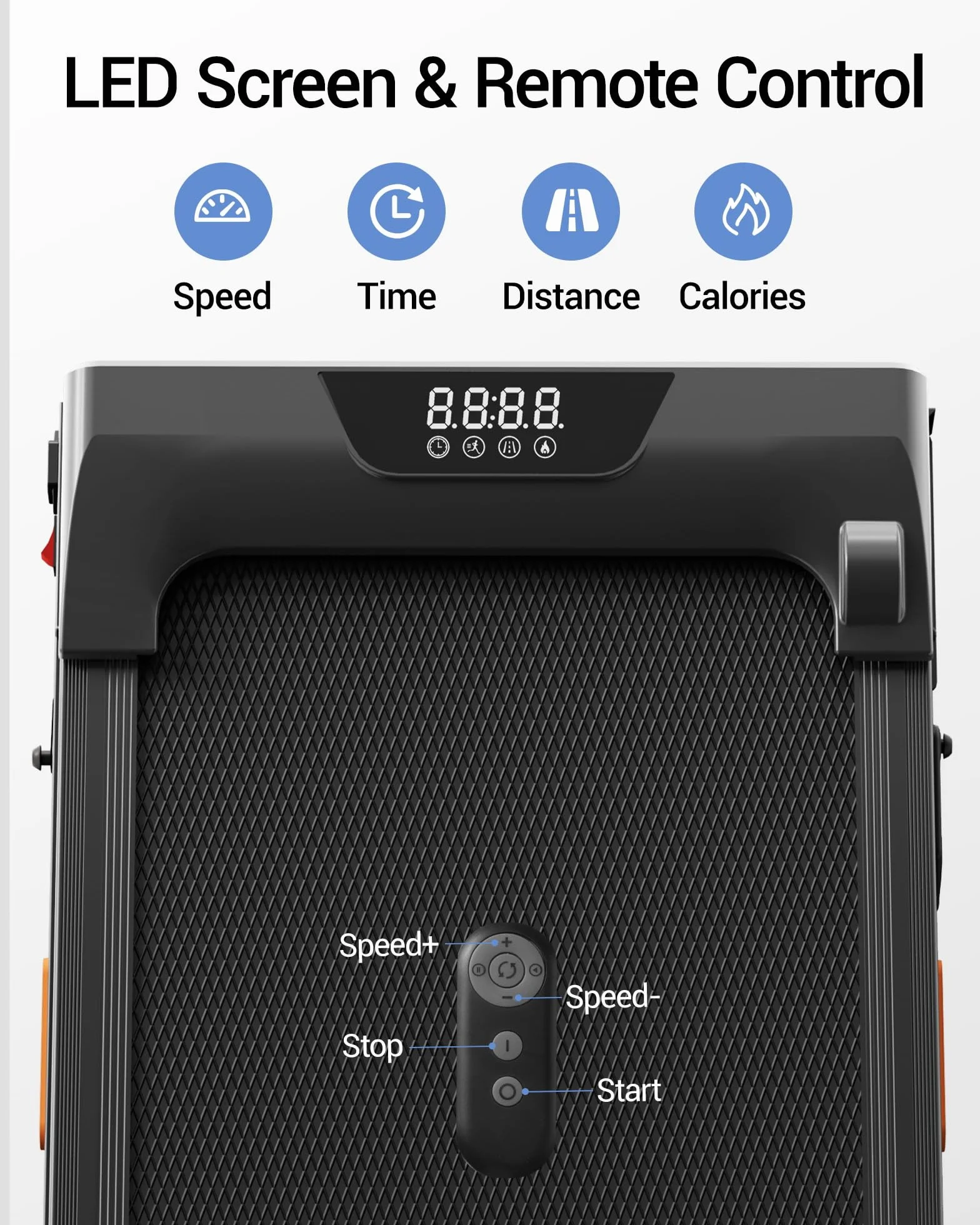 CURSOR Cinta de Correr Plegable con Inclinación 16%, 159 KG, LED y Mando | Cinta de Andar Escritorio, motor 3.0 HP Inclinación Automática, Walking Pad 4 en 1 Cardio Casa Oficina