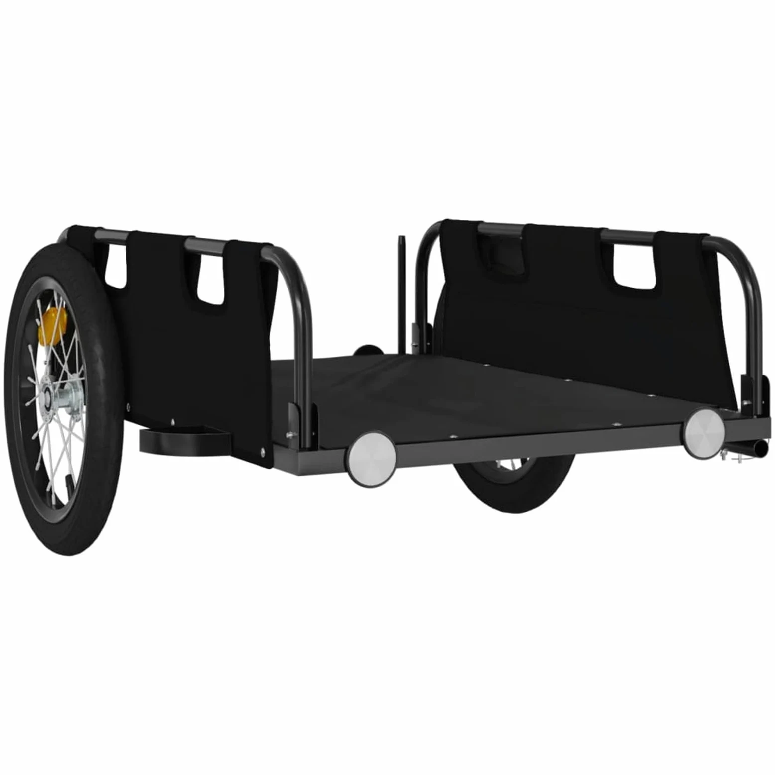 ARKEM Remolque de Carga para Bicicleta Hierro y Tela Oxford Negro Remolque Bicicleta niños Remolque Coche