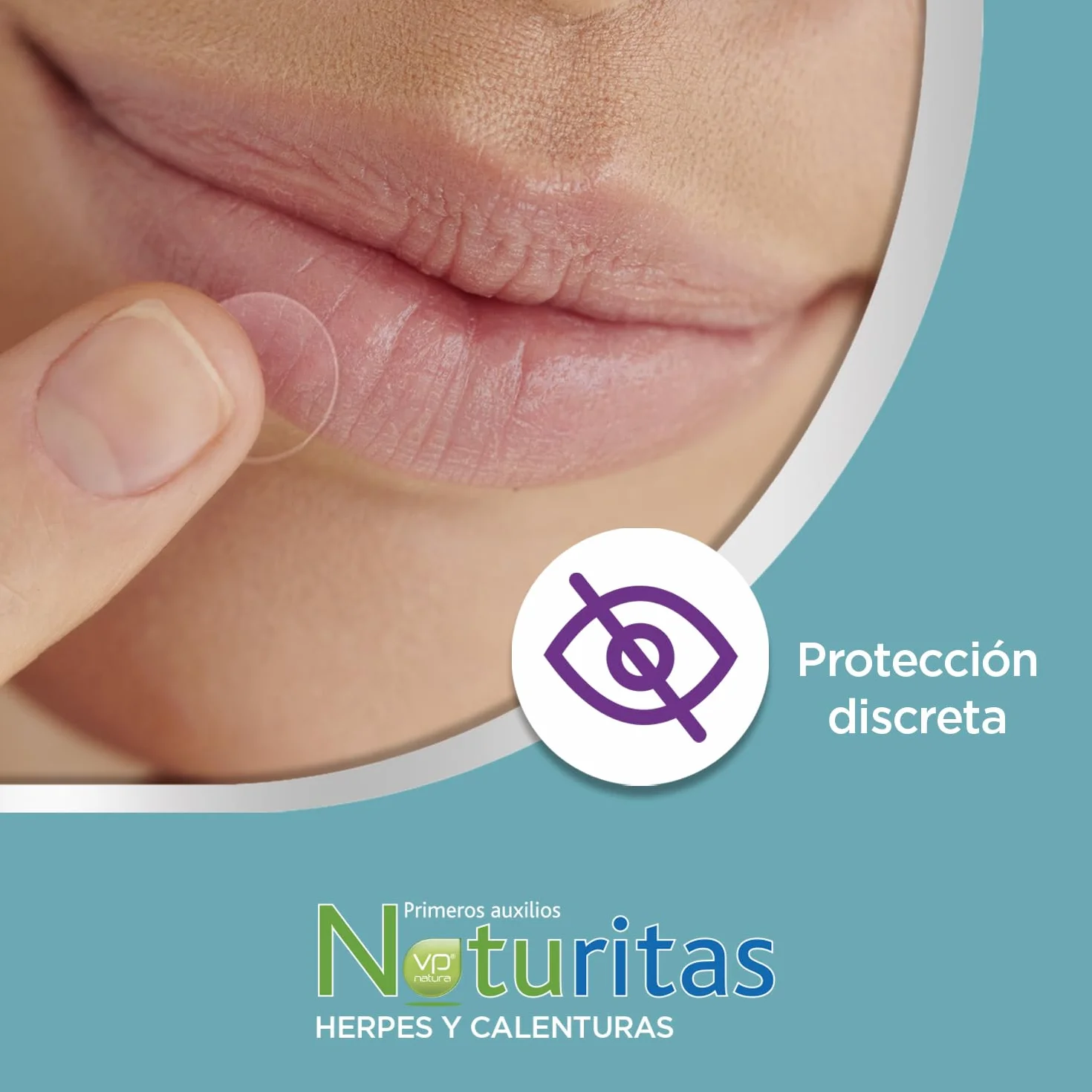 Parches Herpes Labial Apósito Hidrocoloide Calenturas Transpirable Sin Medicamentos Curación Rápida 12 Horas Protección 15 Parches