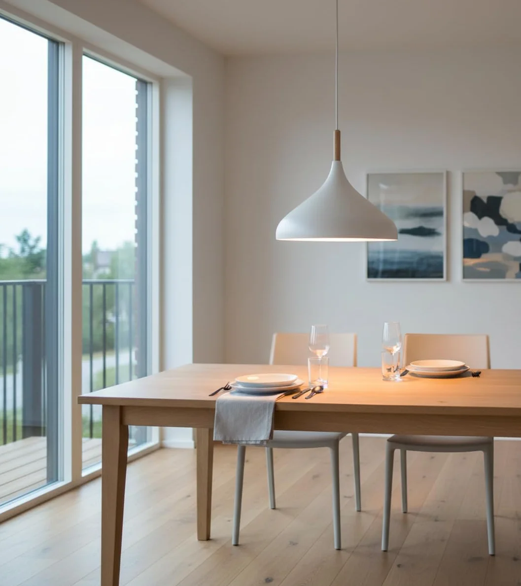 Lámpara Colgante Baviera BEL AIR HOME 1xE27 30 cm Metal Madera Altura Ajustable Blanco