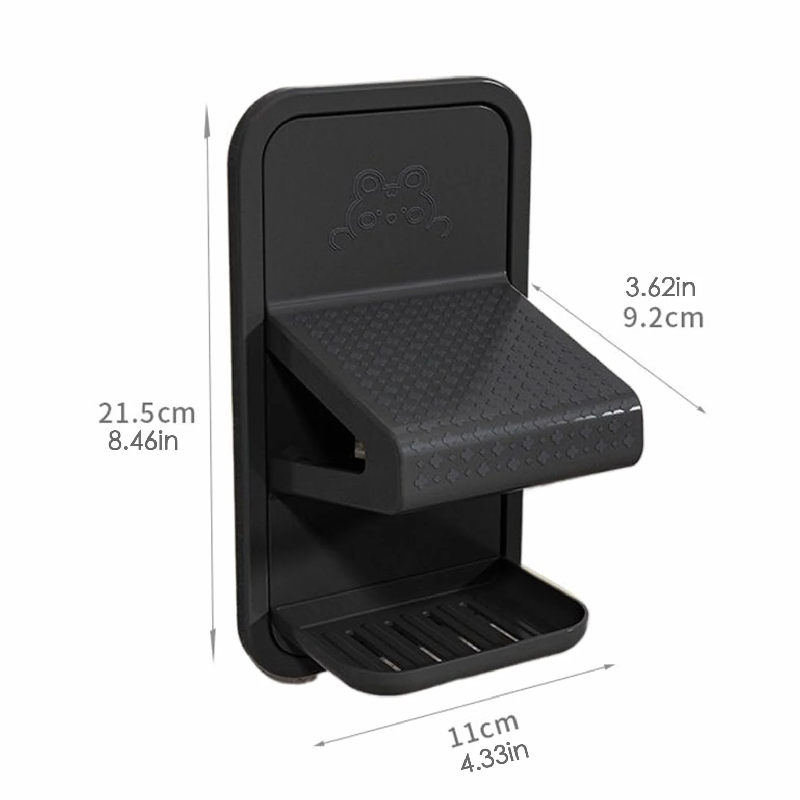 Shower Foot Rest PP 21.5x11x9.2cm Leg Shaving Footstool With Tray Wall Bathroom Accessory