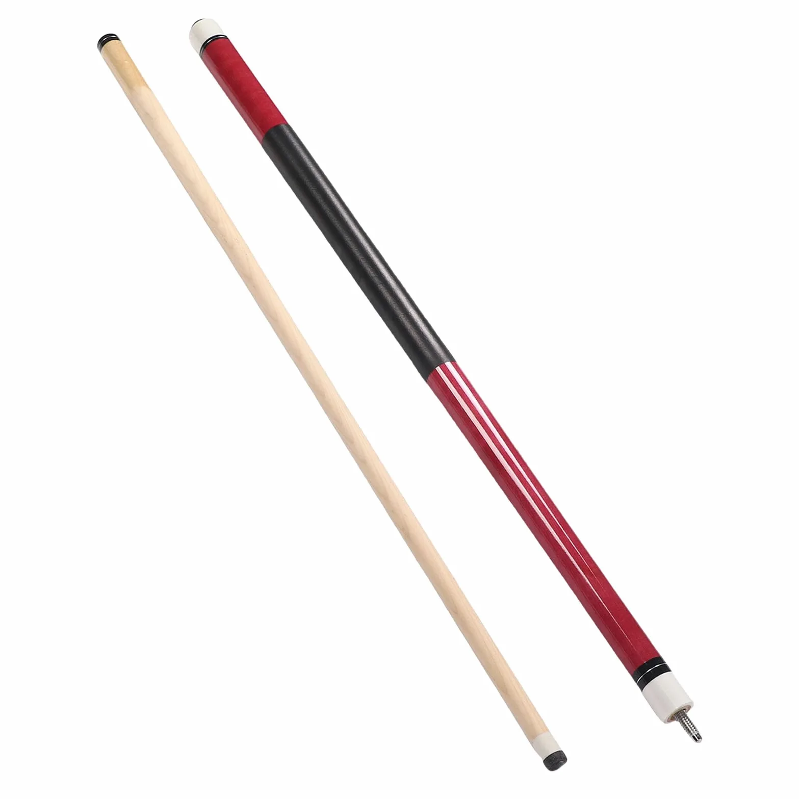 Palo de Billar de Madera de Arce 1/2 con Punta de 13 Mm Billar Profesional de 2 Piezas para Control y Potencia Equilibrada en Juegos de Deportes de Mesa
