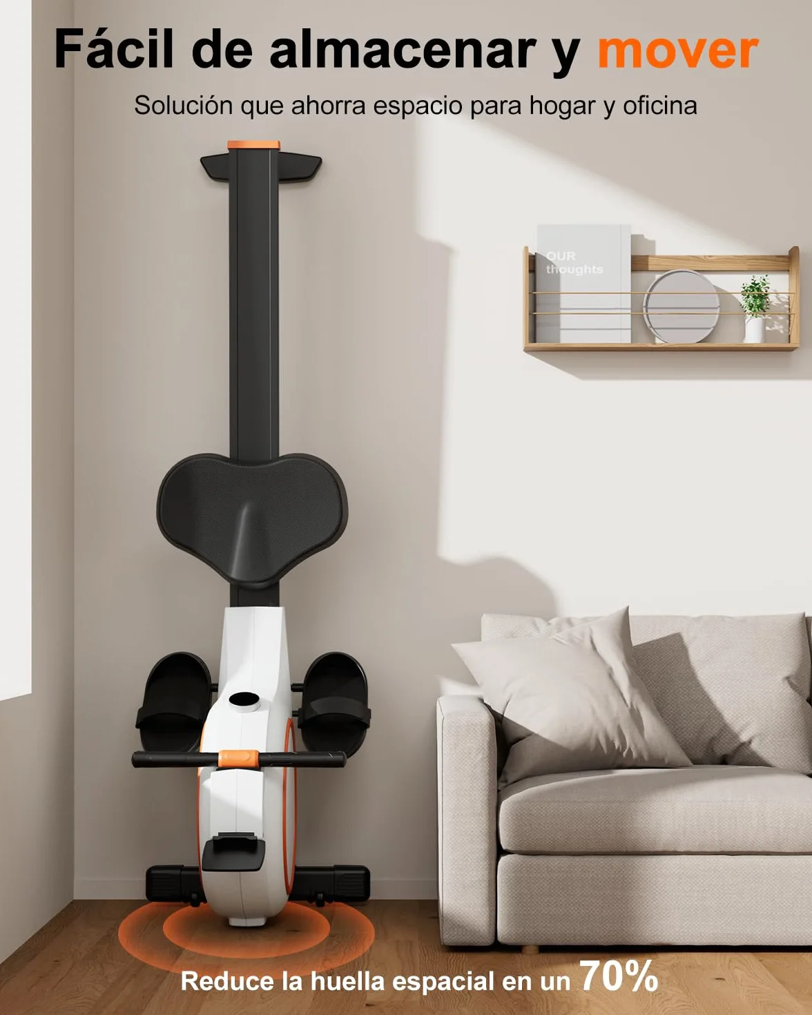 Superun Máquina de Remo magnética para casa, con 32 Niveles de Resistencia, aplicación de Control de Remo Profesional para casa con Pantalla LCD
